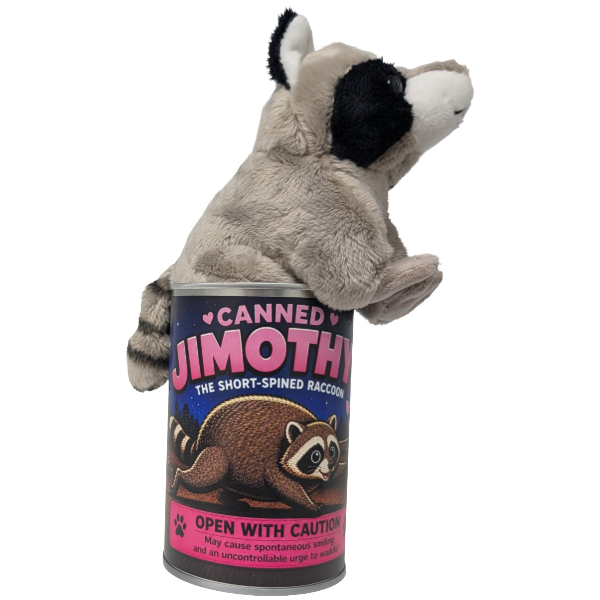 Canned Jimothy the Short Spined Raccoon Seattle Viral Hit: Pop Top Lid