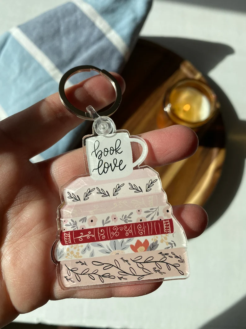 Keychain Stack Book Stack Keychain