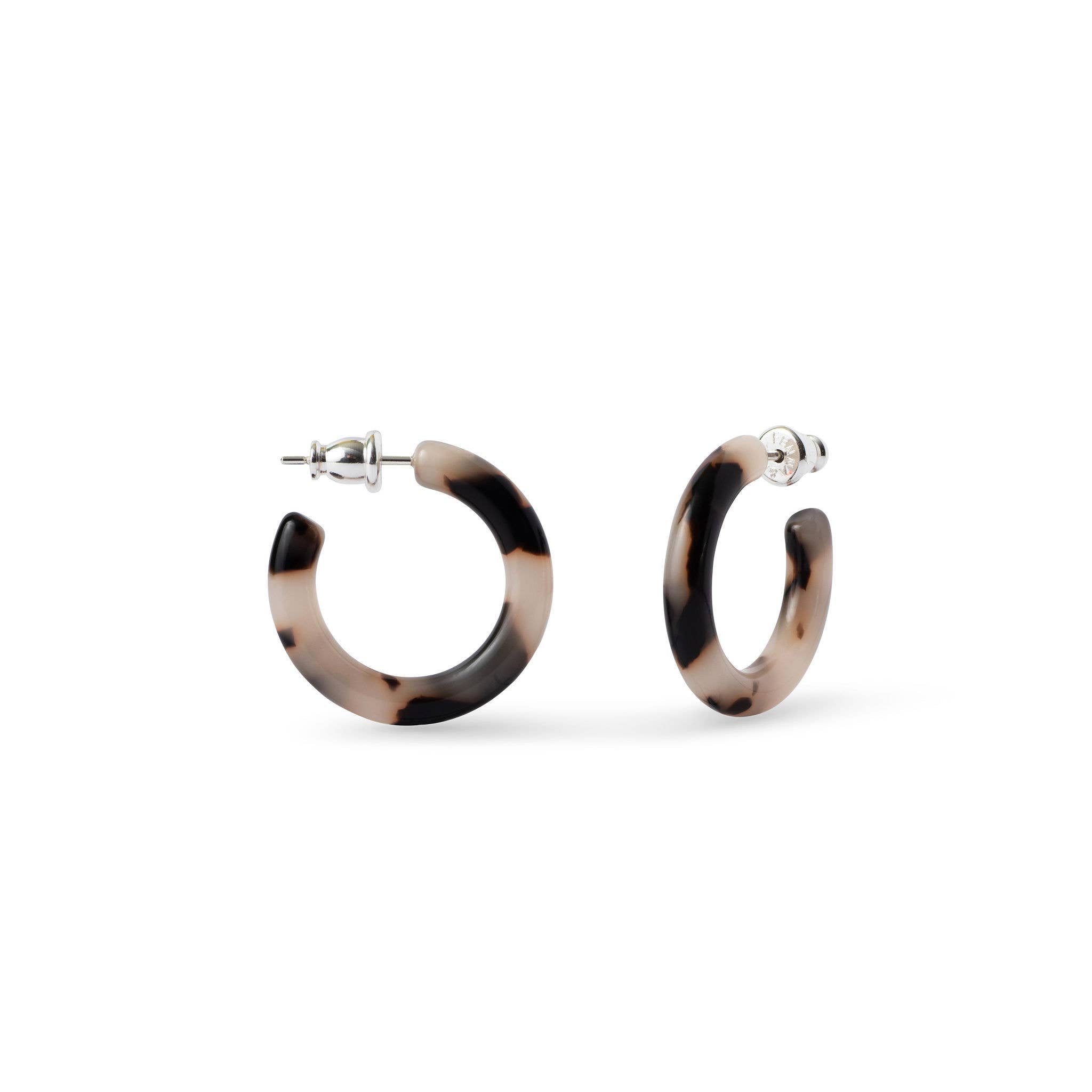 Ultra Mini Hoop Collection | Small Acetate Hoops: Lilly Pad
