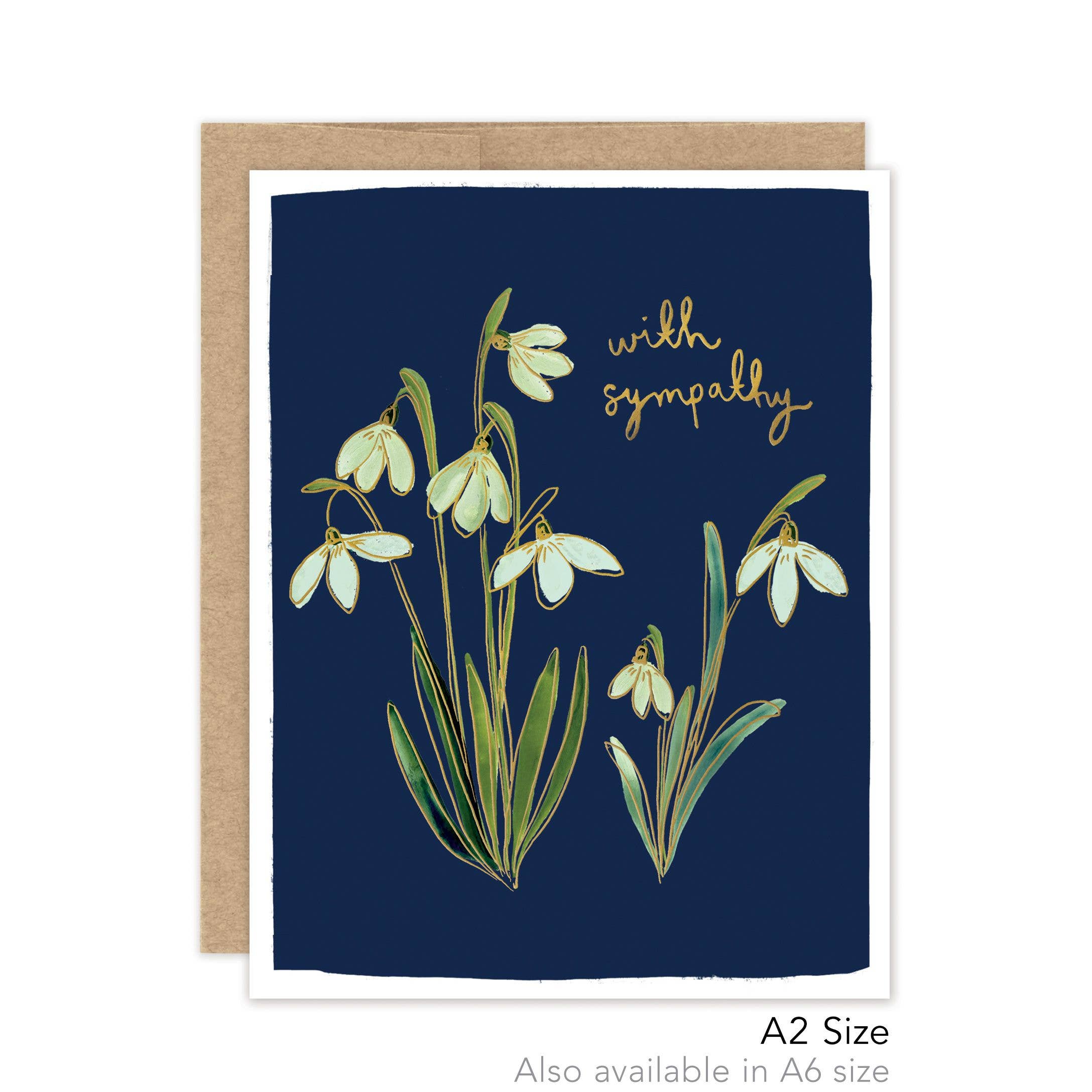 Snowdrops Sympathy - Luxe A2 Card