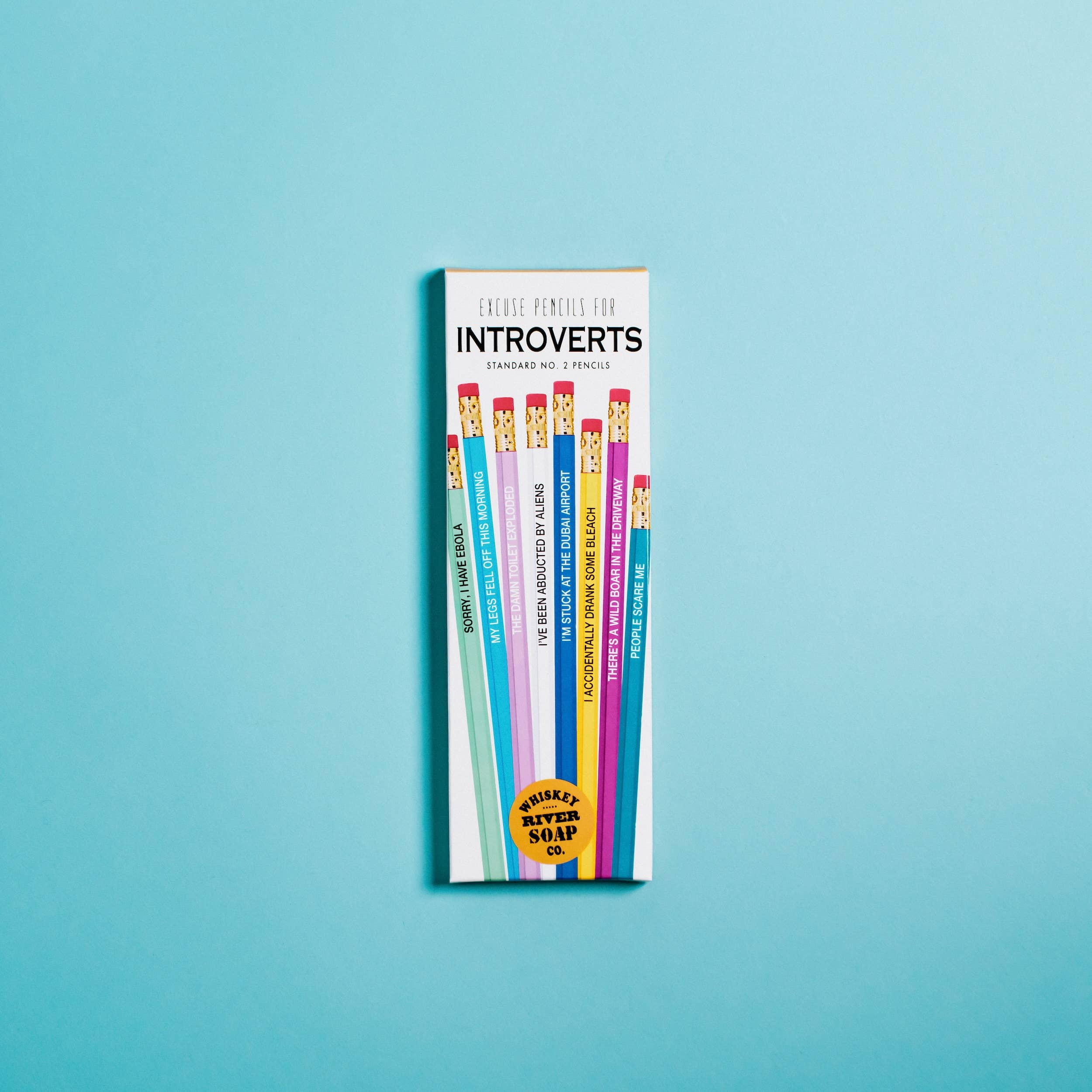 Excuse Pencils for Introverts Original | Funny Pencils