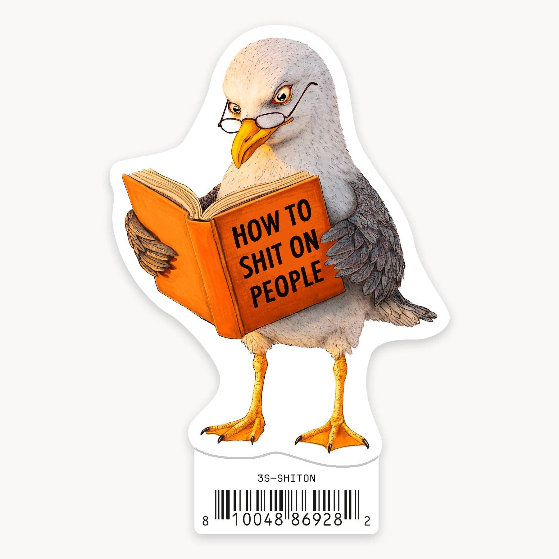How to Shit on People - 3" Art Sticker: No Barcode