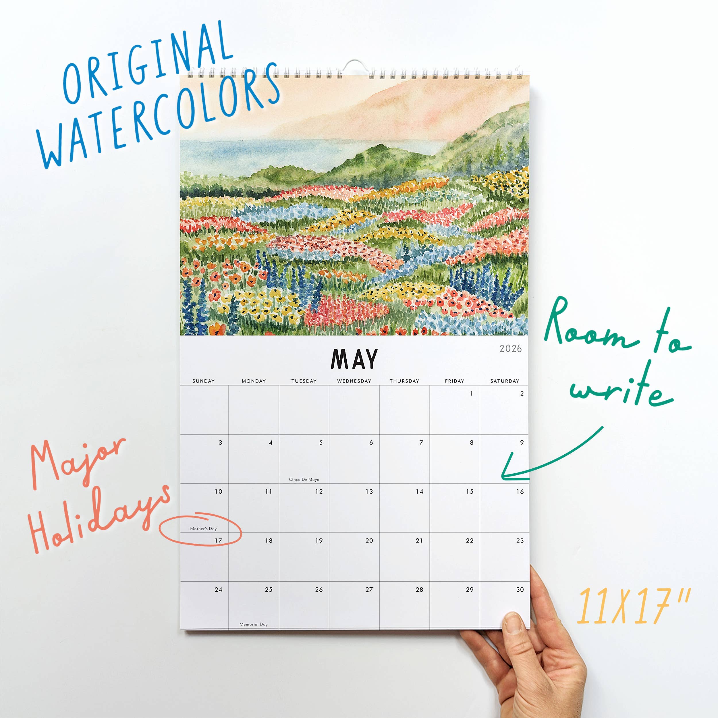 2026 Calendar | Outdoorsy Adventure Wall Art Calendar