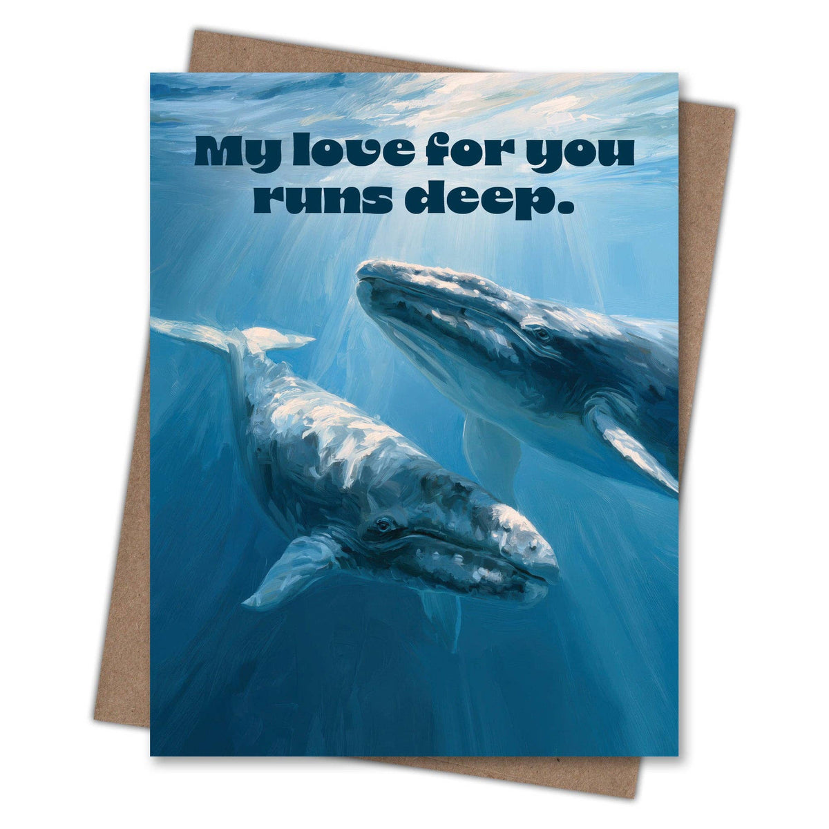 Love Runs Deep - Recycled Love Card for Sealife Enthusiasts