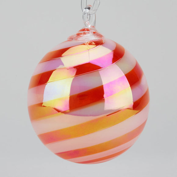 Sangria Swirl Glass Ornament by Glass Eye Studio