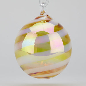 Paloma Swirl Glass Ornament by Glass Eye Studio