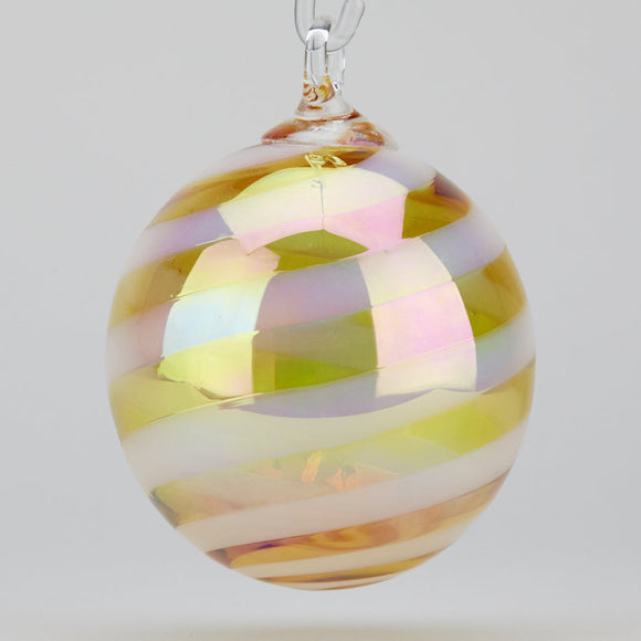 Paloma Swirl Glass Ornament by Glass Eye Studio