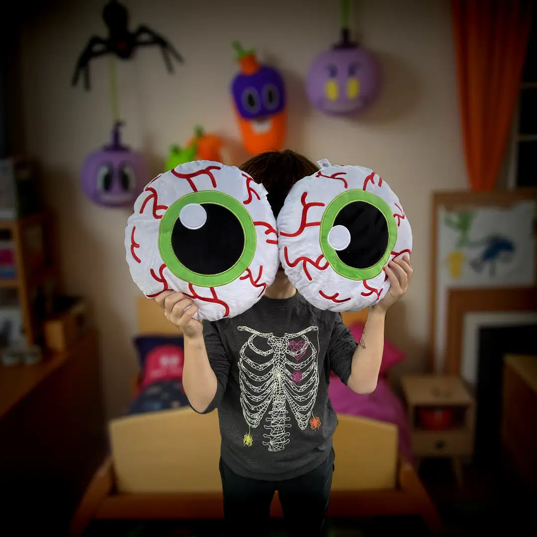 12" Eyeball Plush Pillow, Halloween Decor
