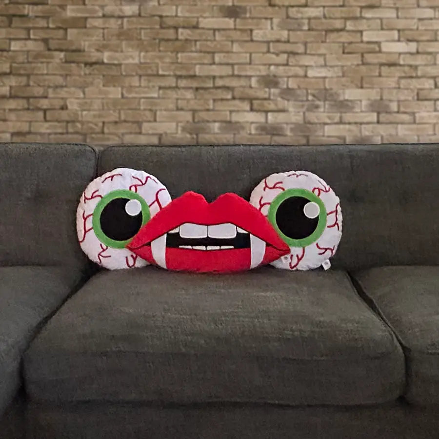 12" Eyeball Plush Pillow, Halloween Decor