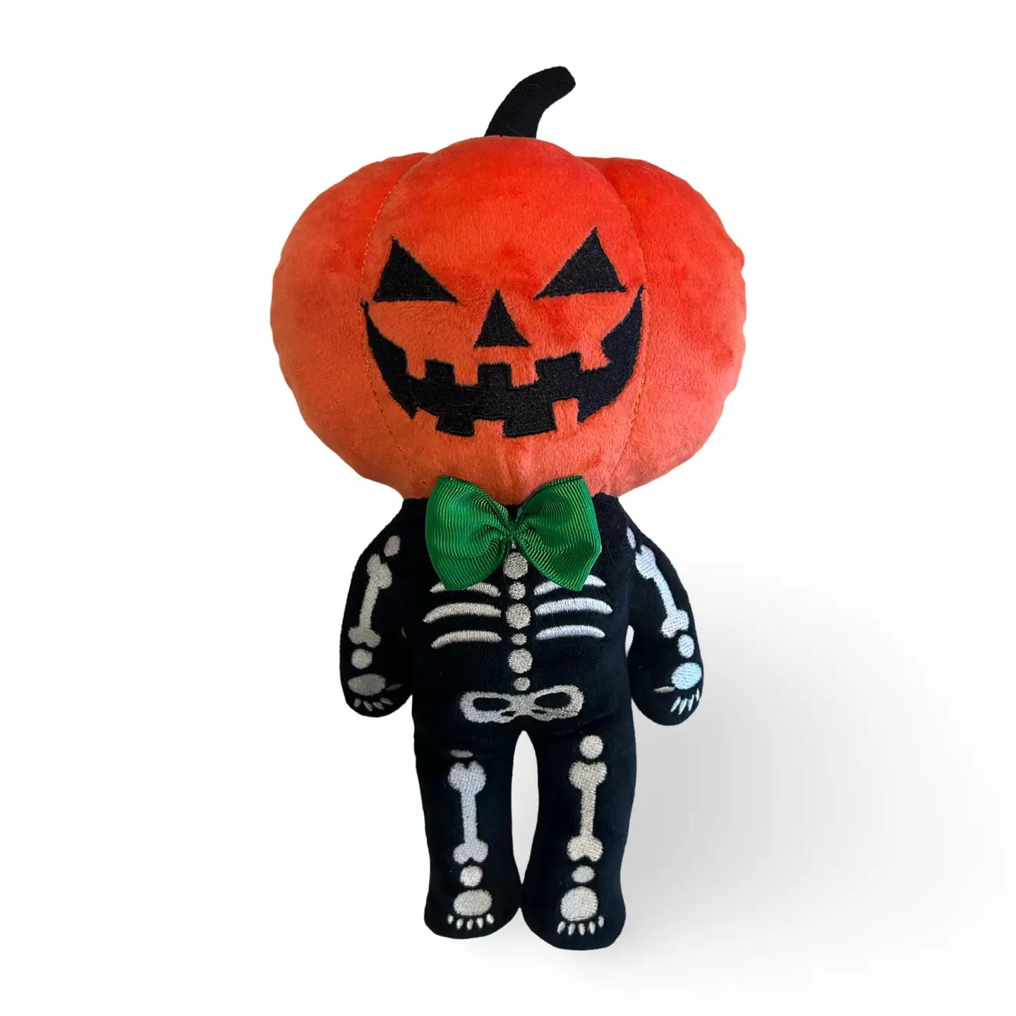12" Halloween Plush - Pumpkin Head Skeleton