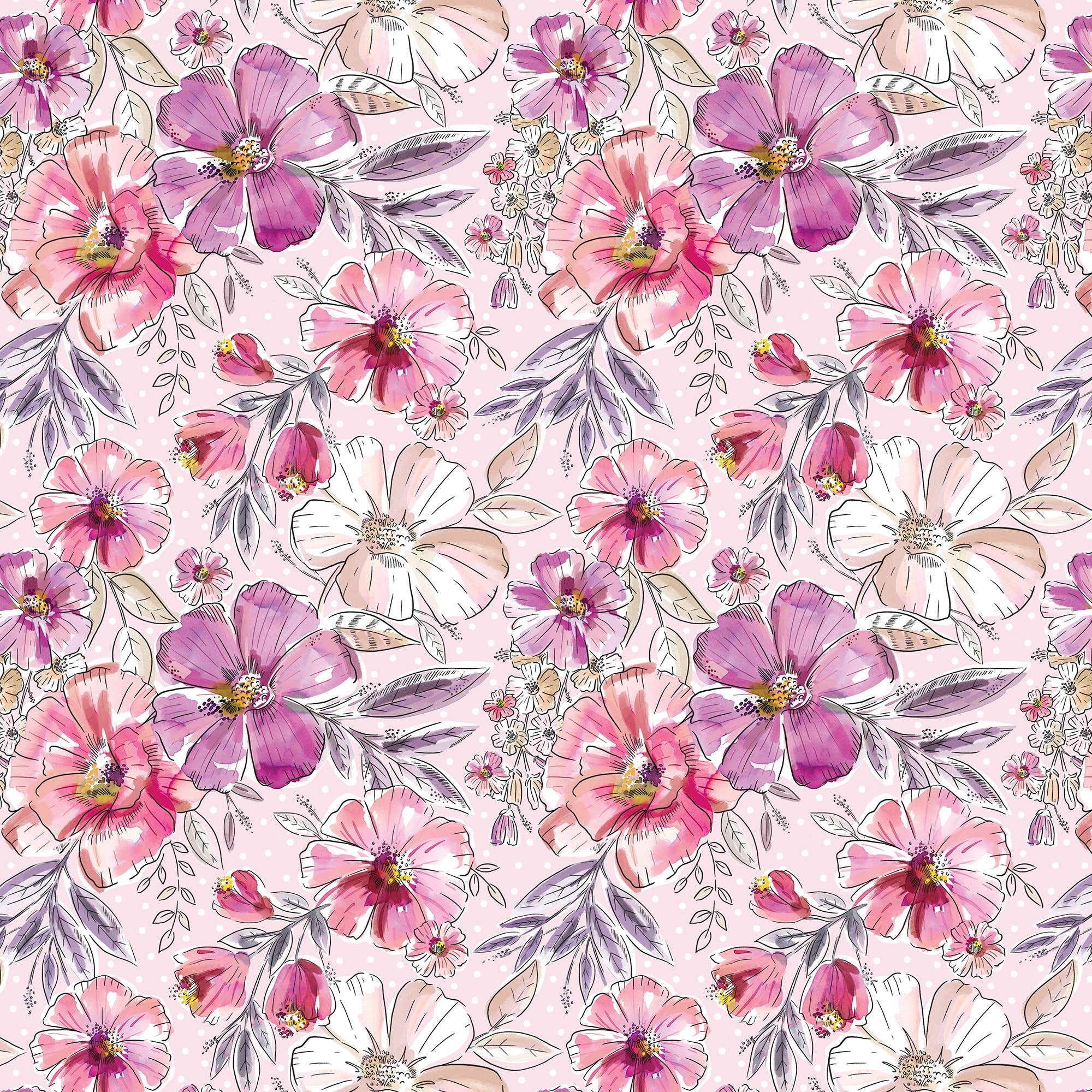 Wrap - Rolls - Fabulous Floral