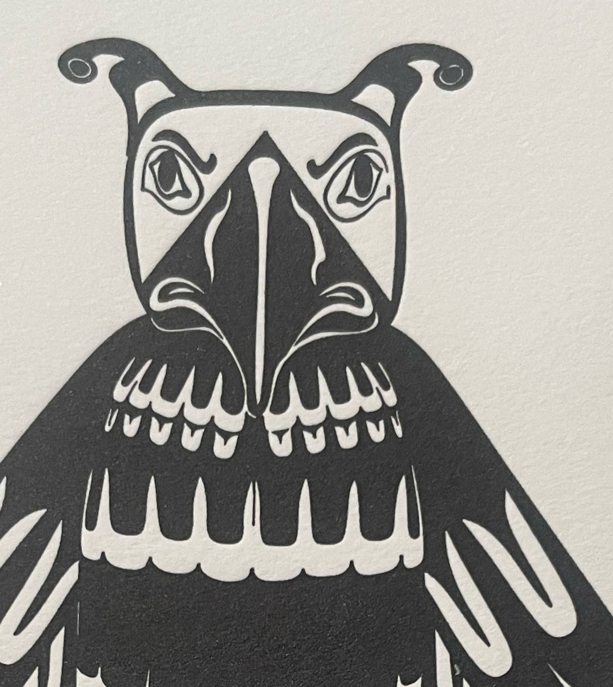 PNW Native Thunderbird Ace of Spade 5"x7" Letterpress Print