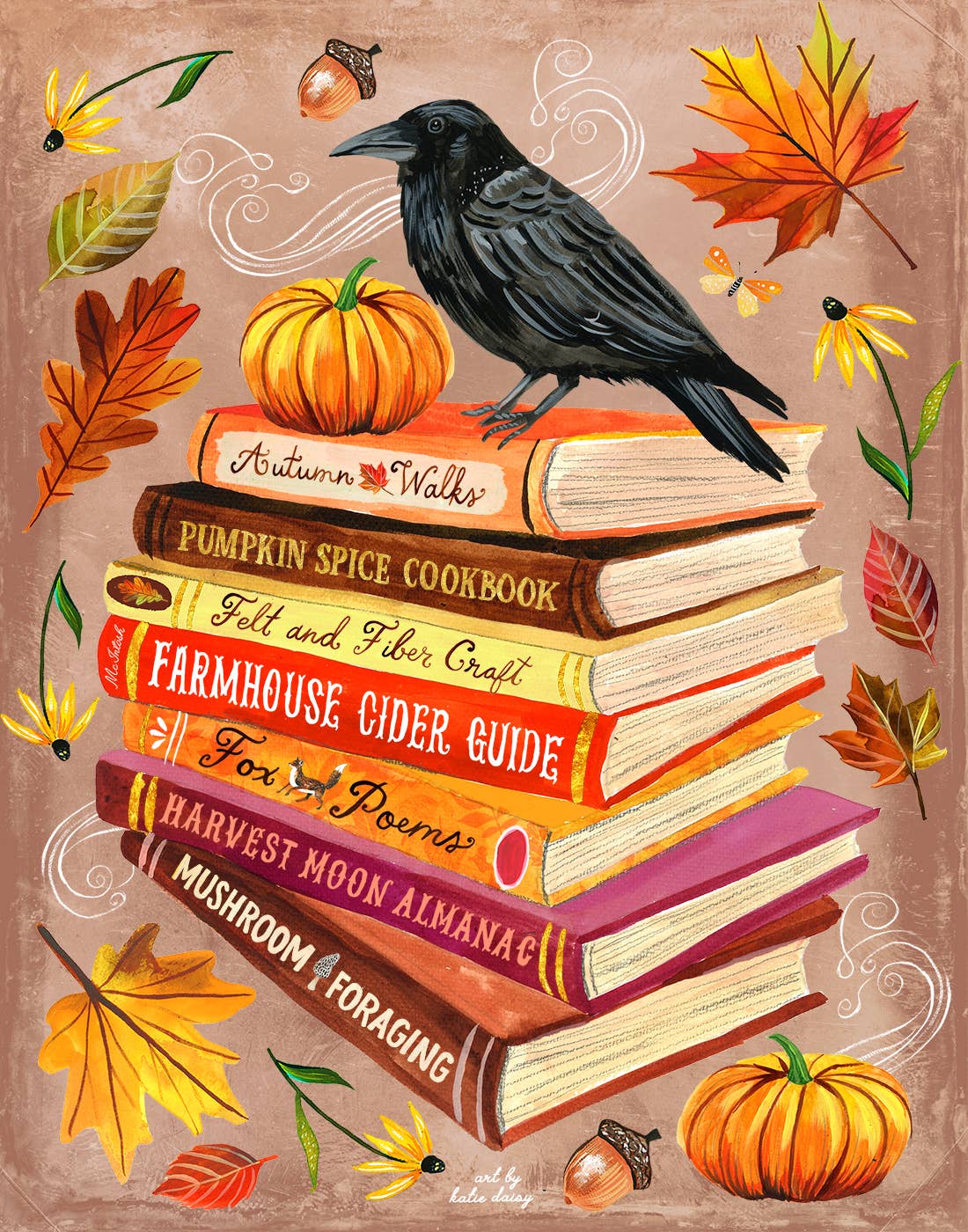 Autumn Library: 8 x 10