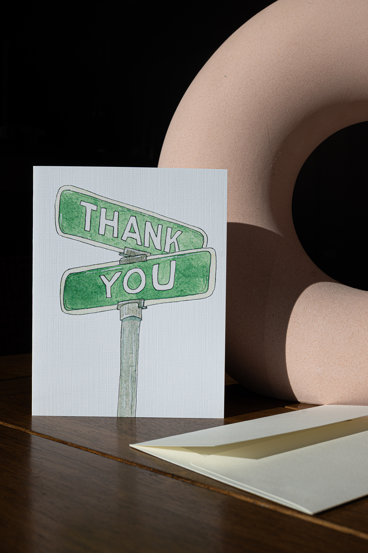 Thank You Street Sign - Greeting Card
