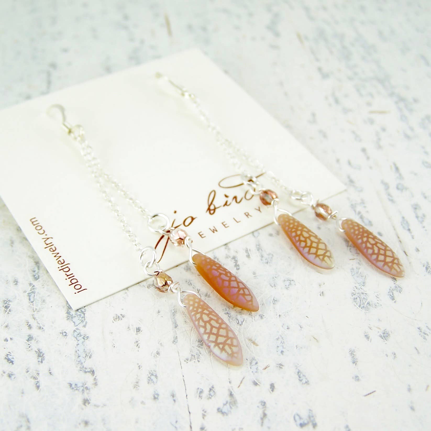 Feather Flow Earrings: Turquoise Brass