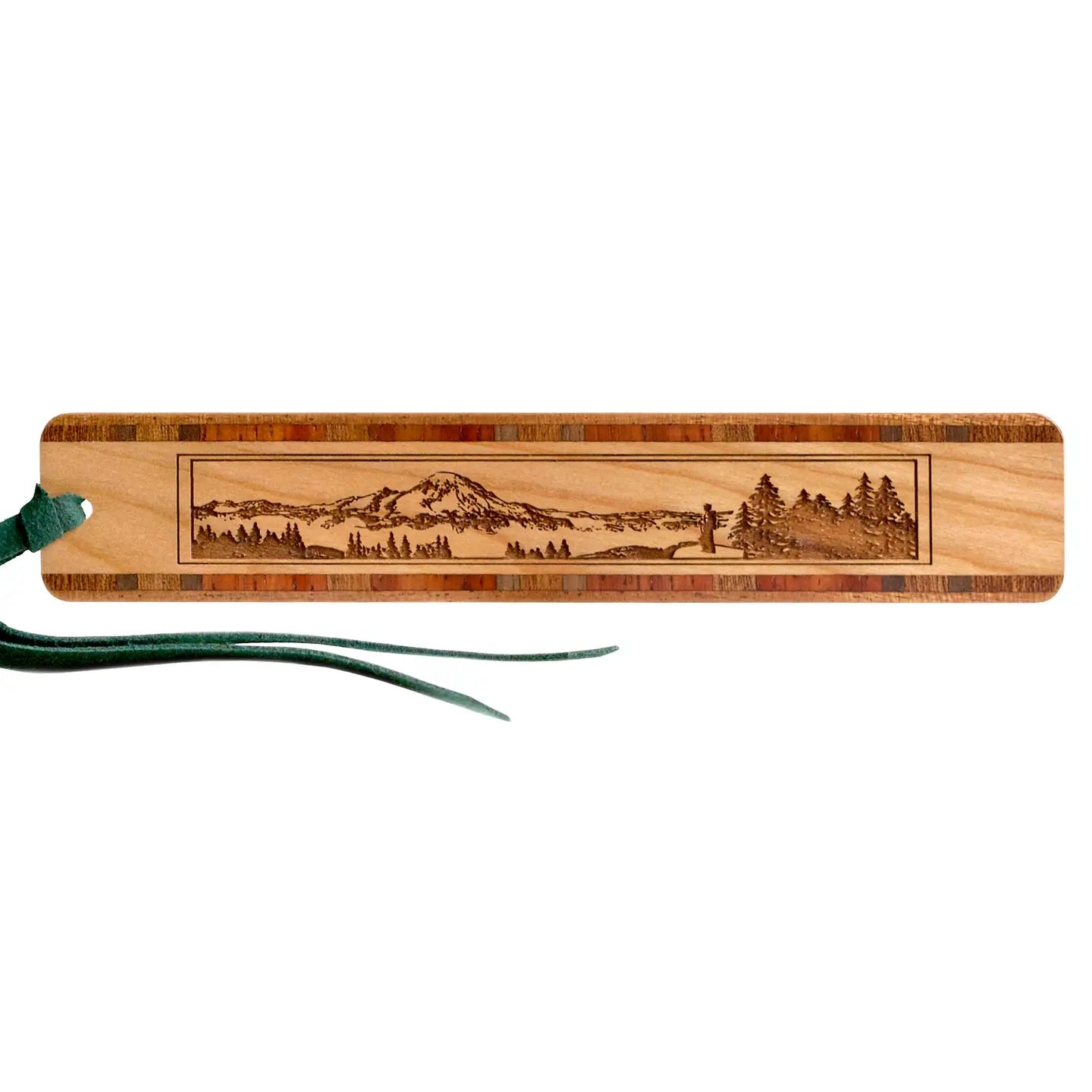 Mountain Hiker Wood Bookmark