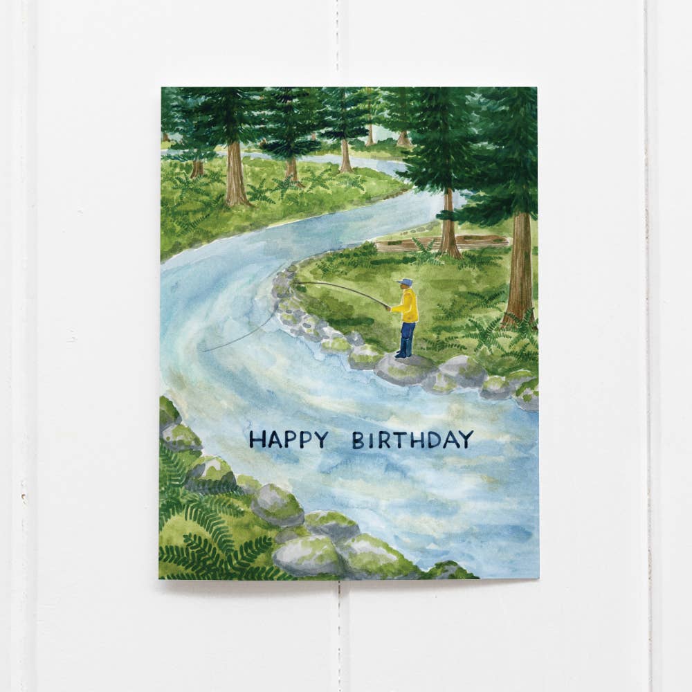 Fishing Birthday Card - Fisherman Birthday Card