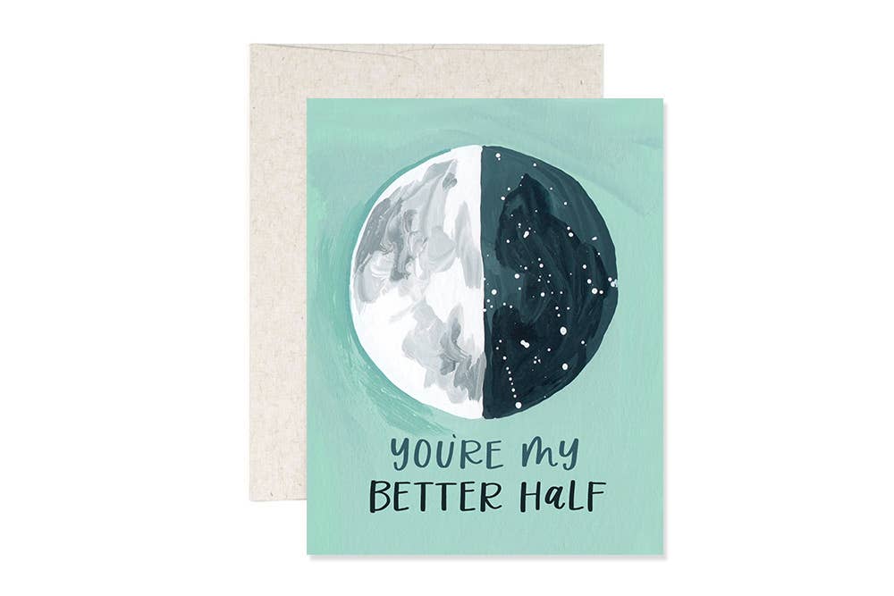 Better Half Moon Love Greeting Card