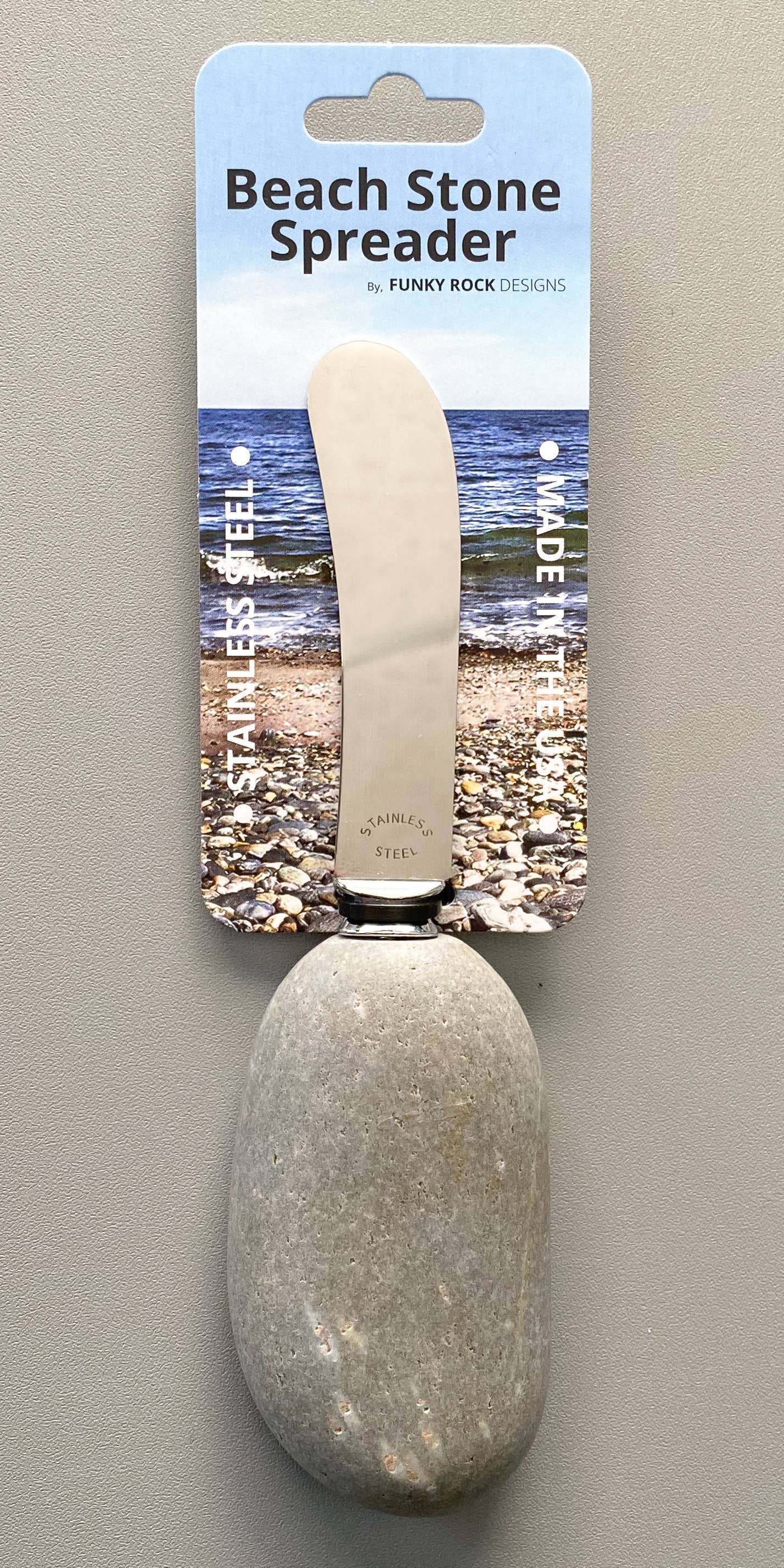 Ergonomic Stone Cheese Spreader