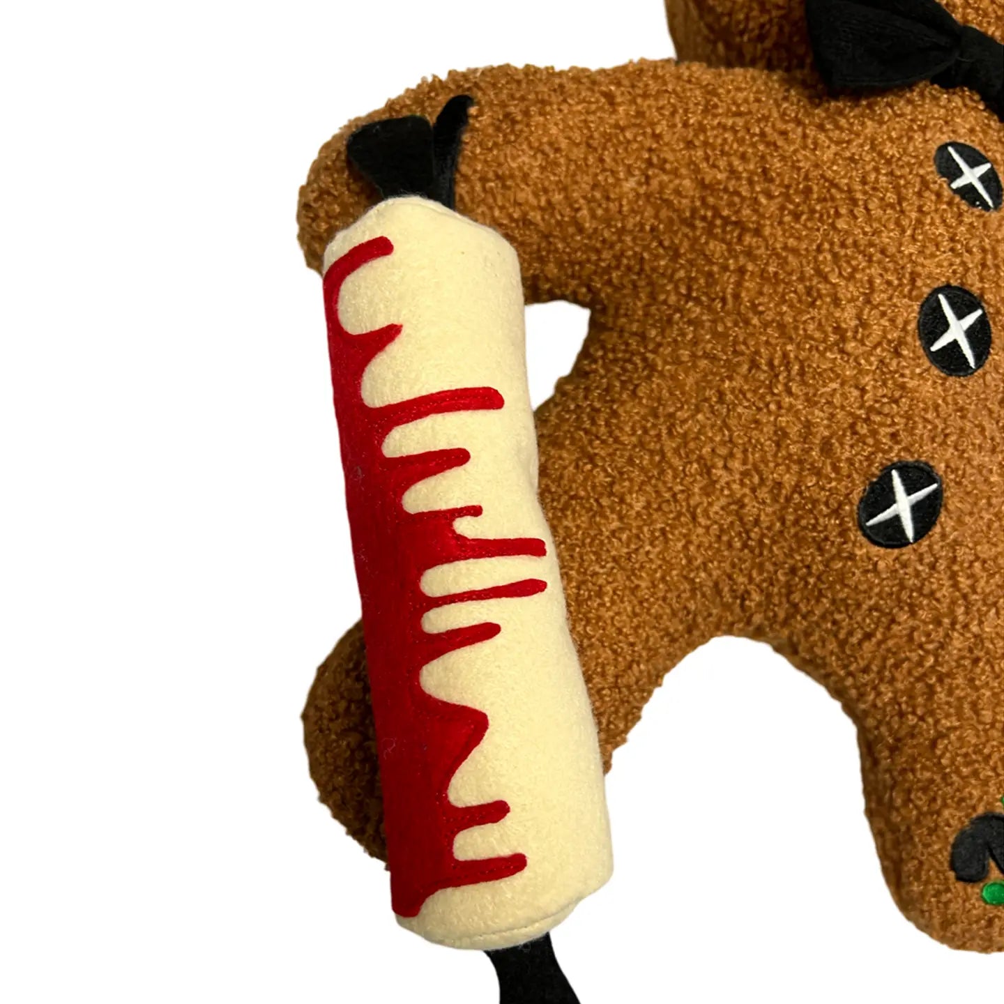 18" Zombie Gingerdead Man Plush Pillow, Creepmas Decor