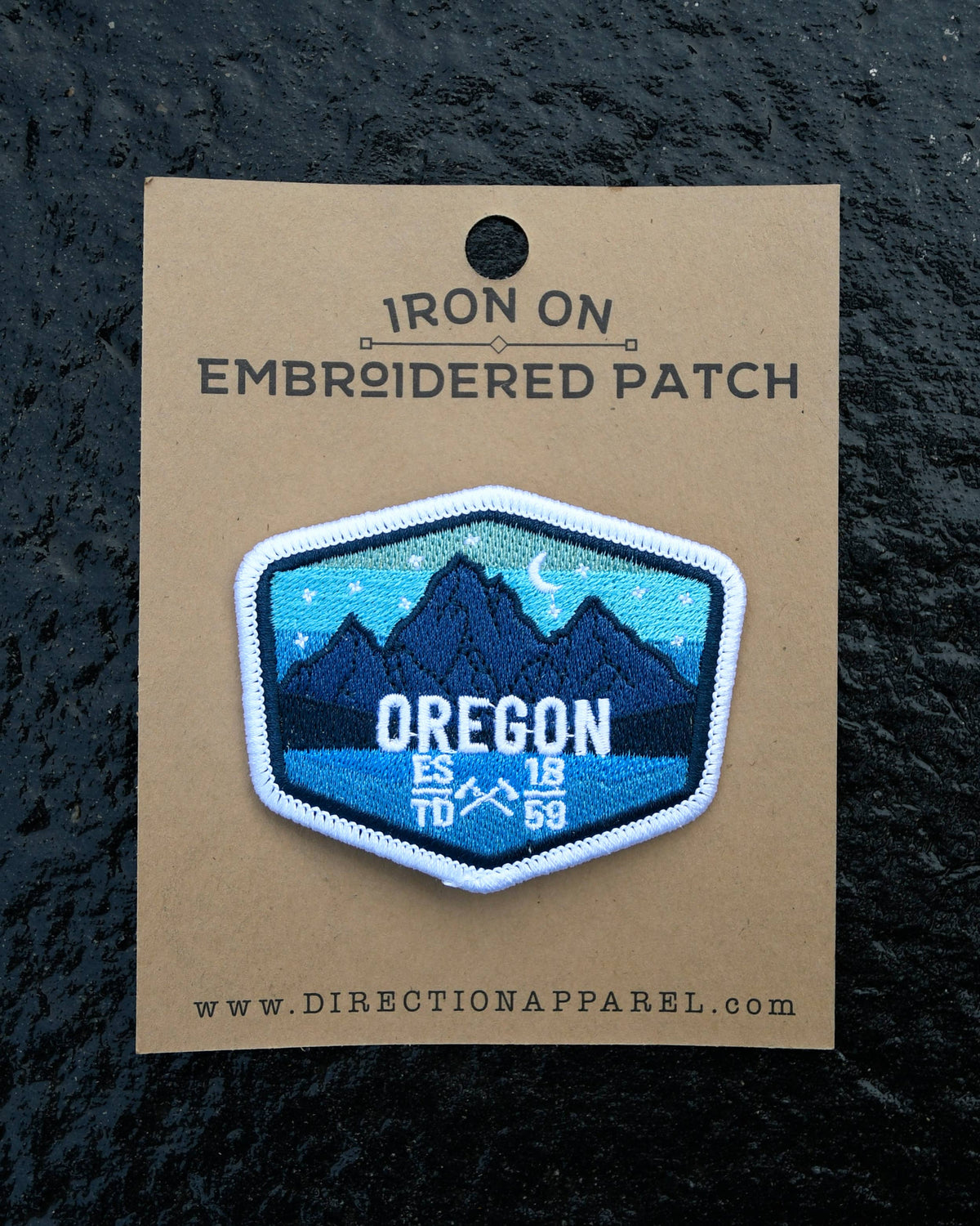 Iron on patches: CIRCLE SUN-MNT-TREES