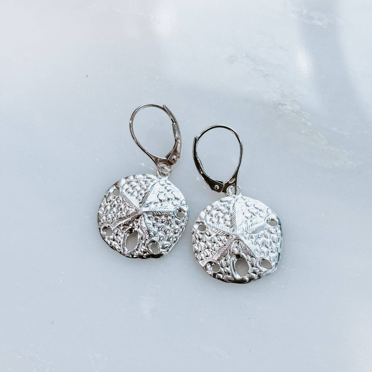 Beachcomers Sand Dollar Earrings: 14k Gold Fill
