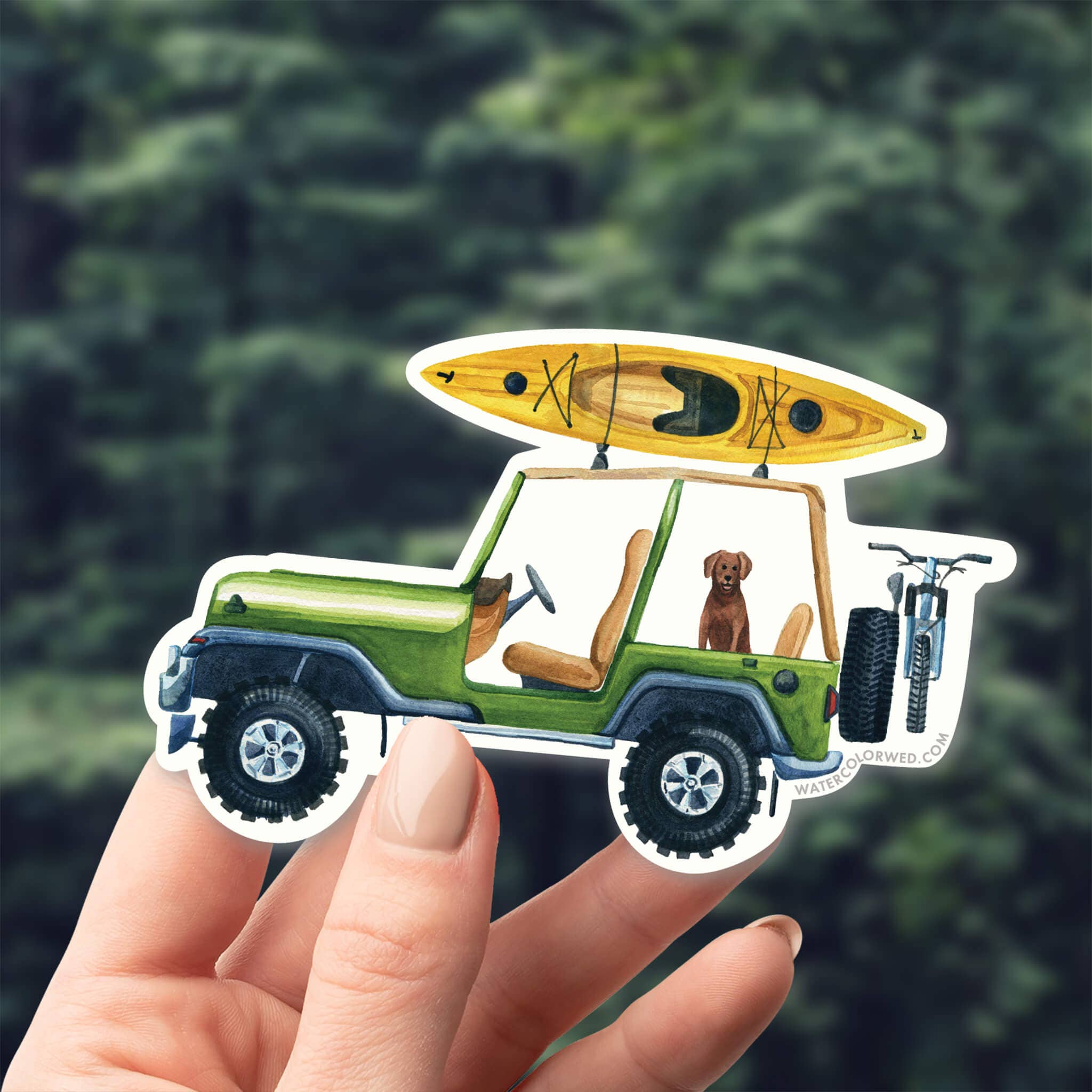 Green Adventure SUV Sticker