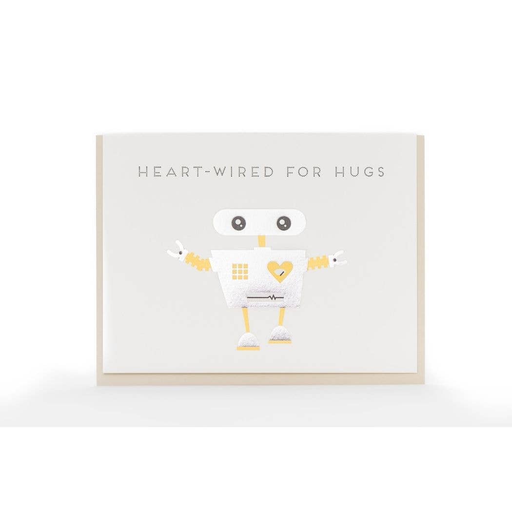 Robot Hug Modern Card