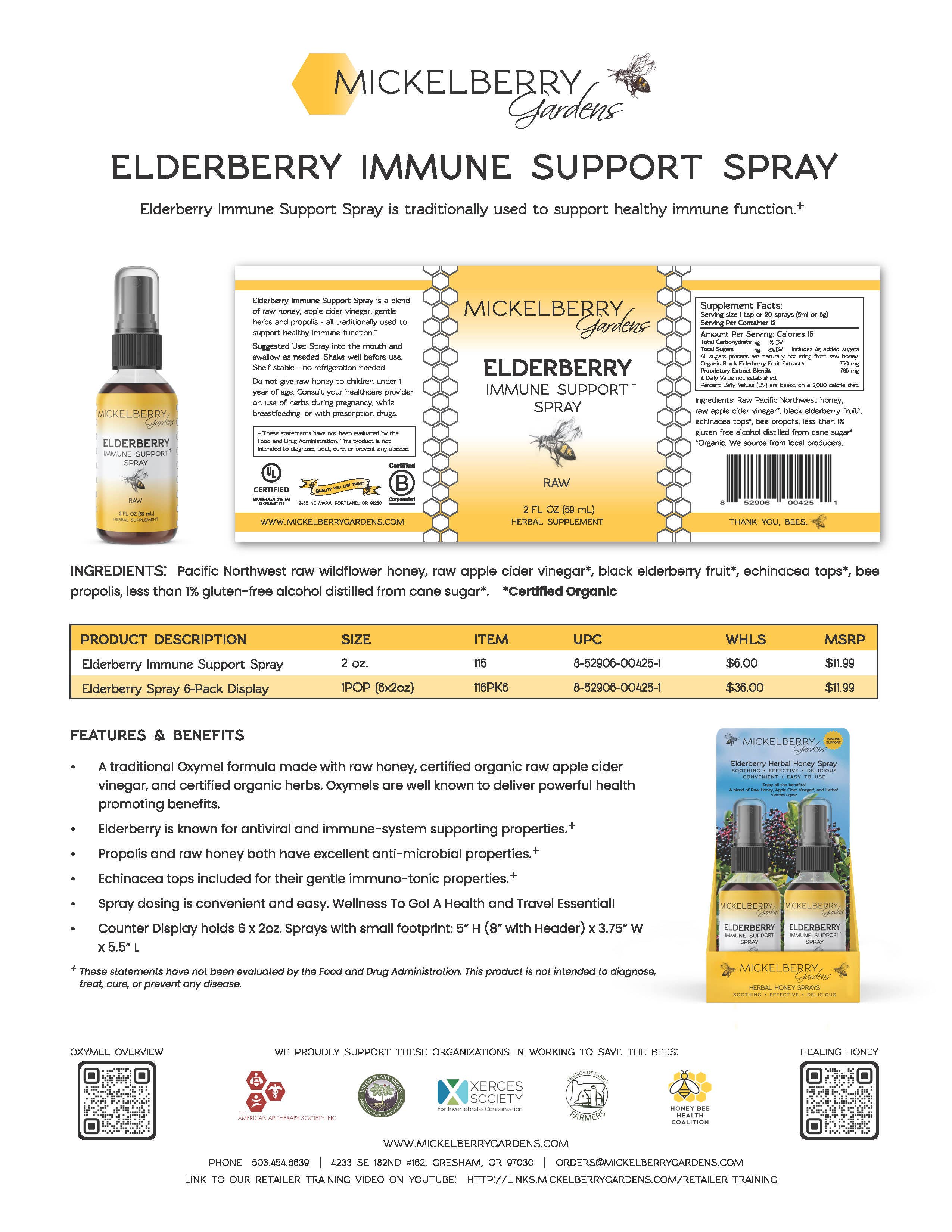 Elderberry Immune Support Spray — on the go wellness support