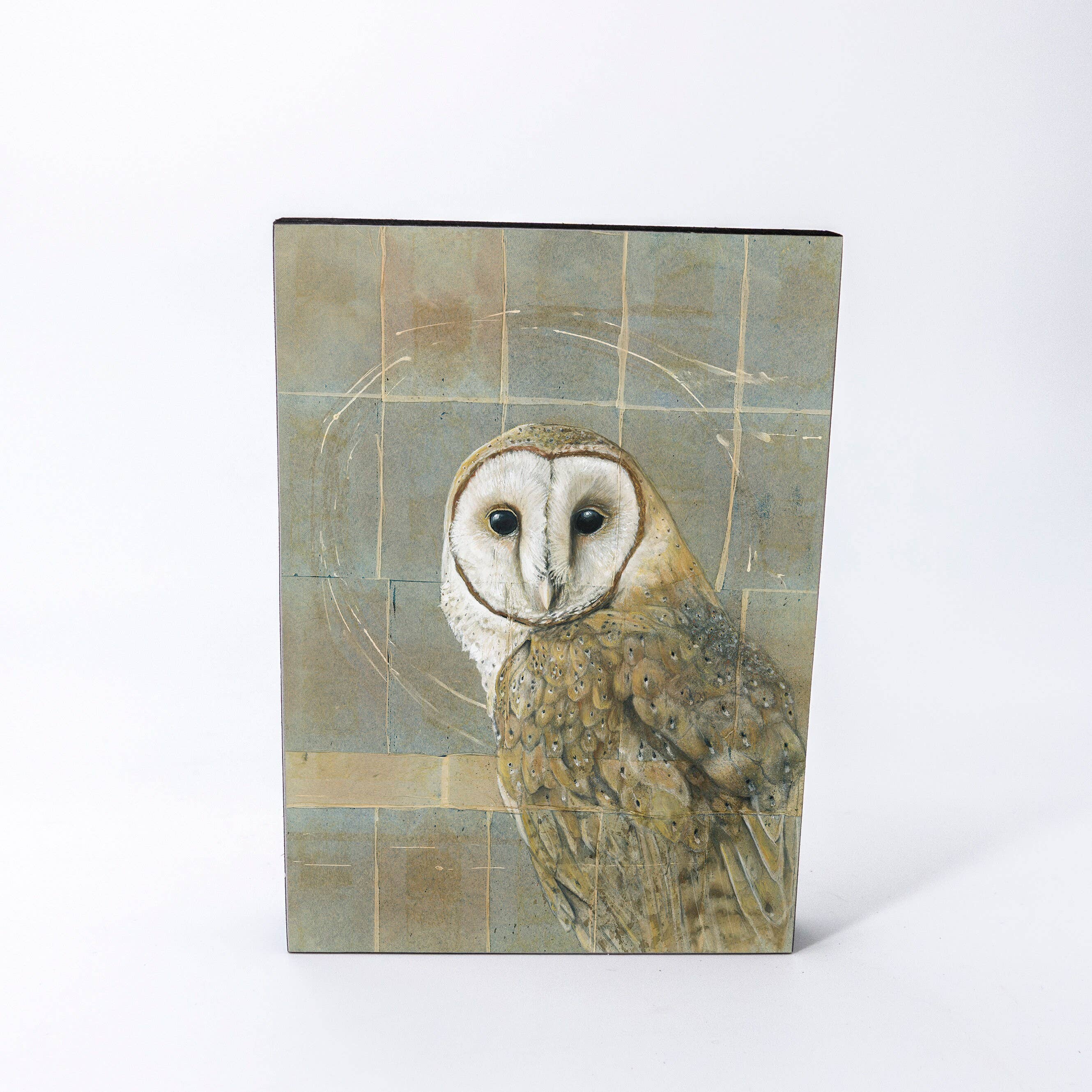 Barn Owl Wood Panel Giclée Print