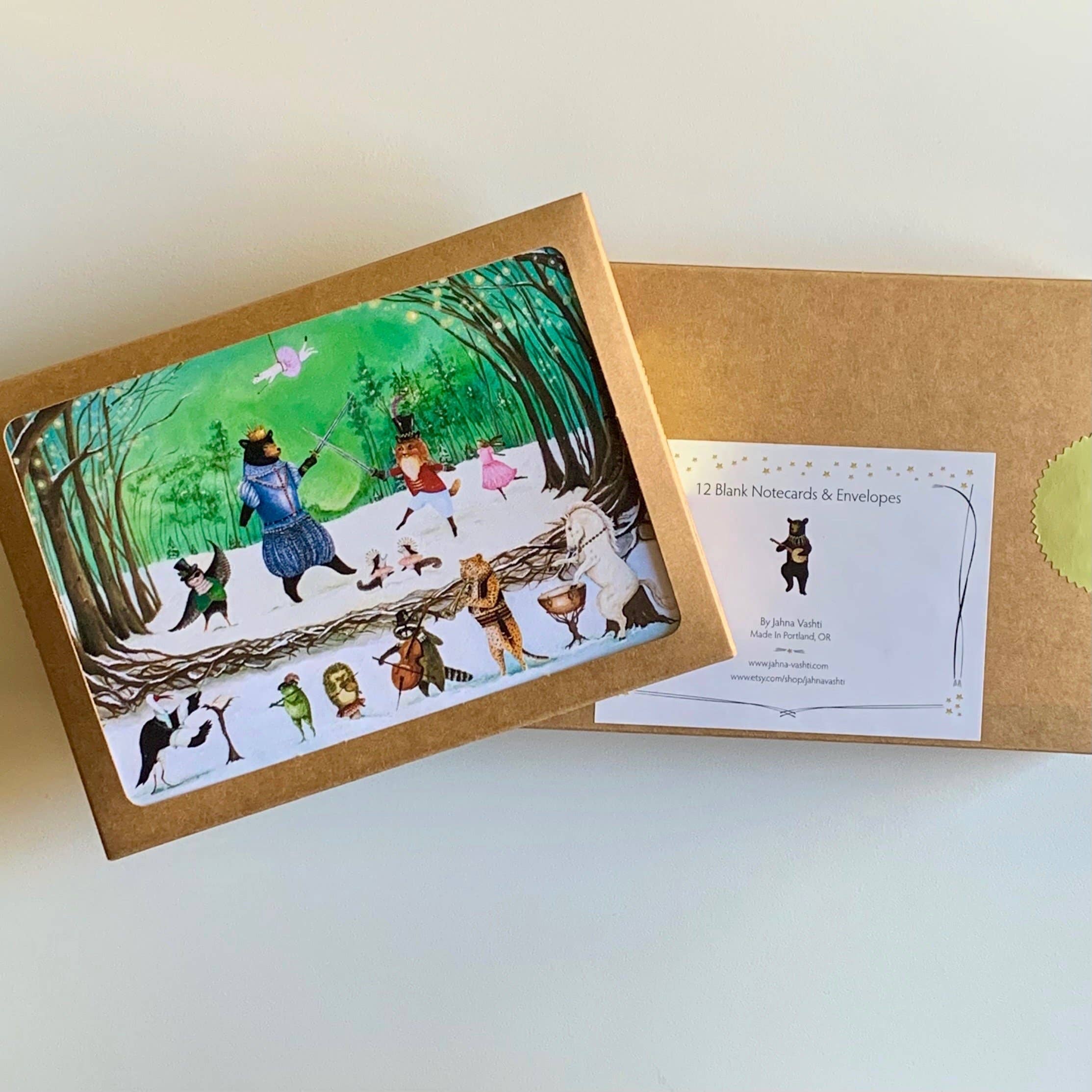 "The Waltz of Winter" Boxed Holiday Christmas Cards / Sets of 6 or 12: Set of 6