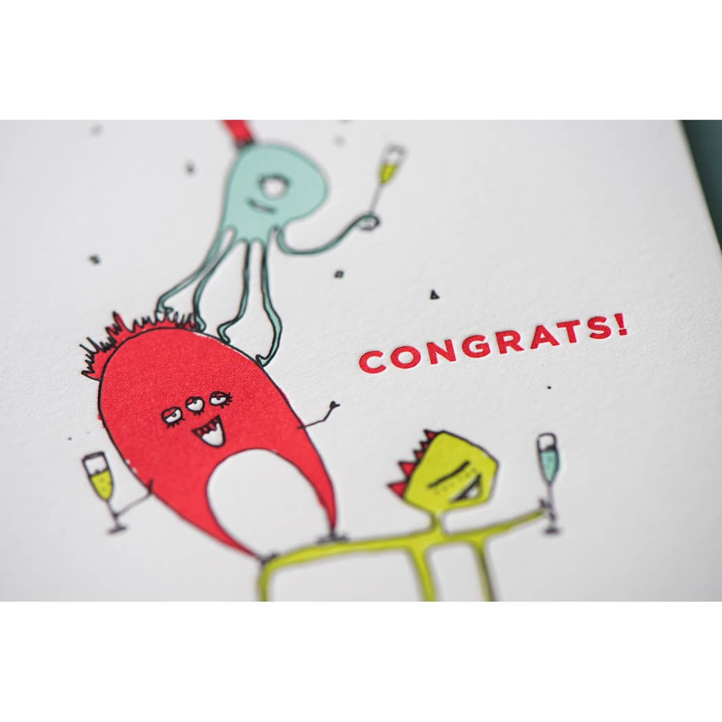 Congrats Monster Card