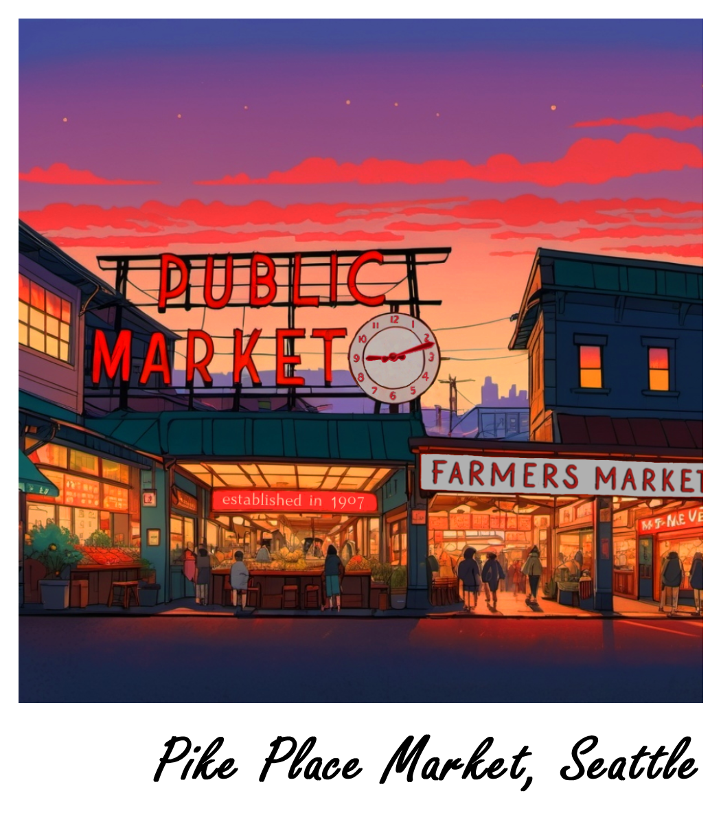 Pike Place Market - Holographic Sticker