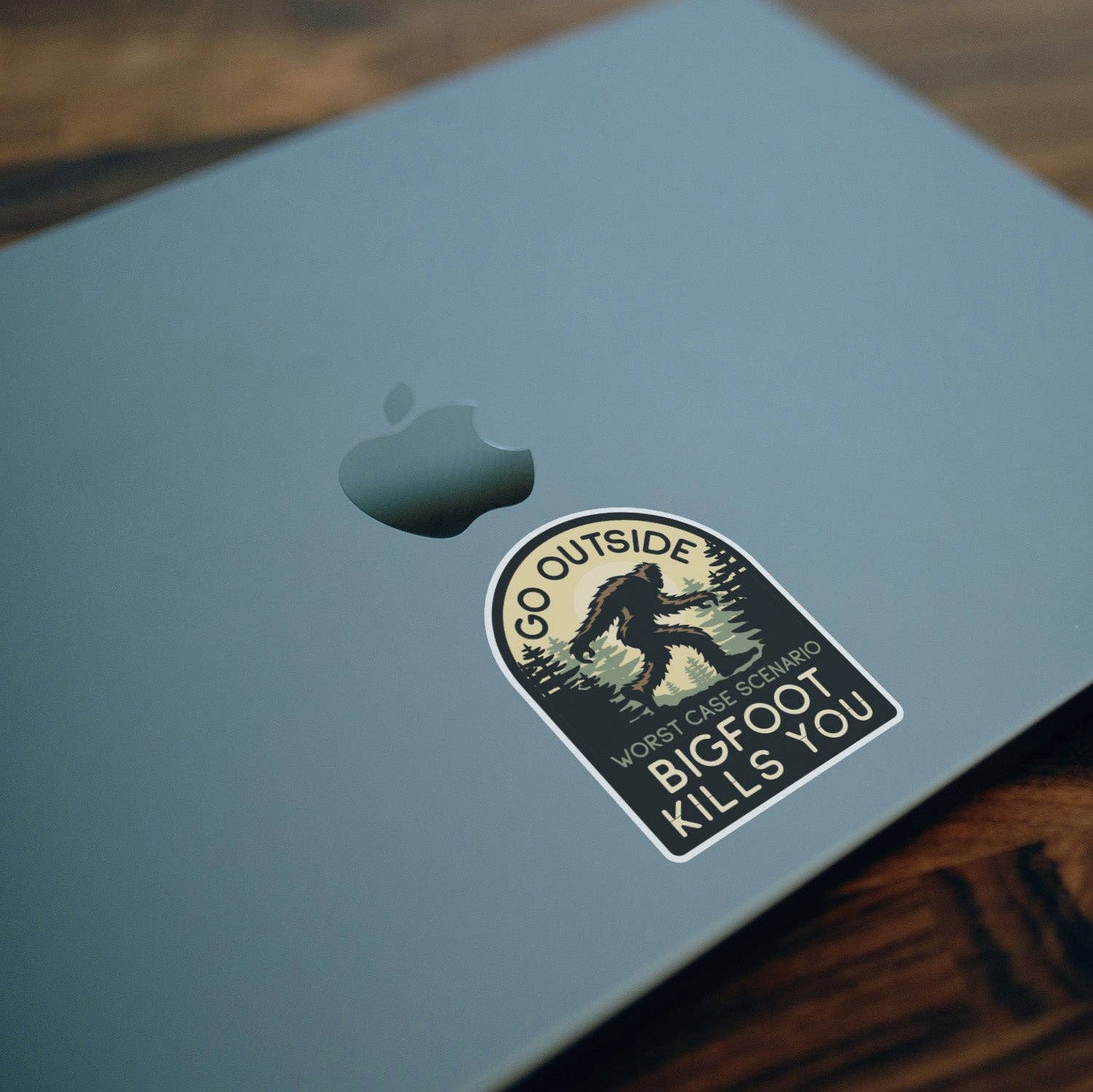Go Outside, Worst Case Scenario Bigfoot Kills You Sticker