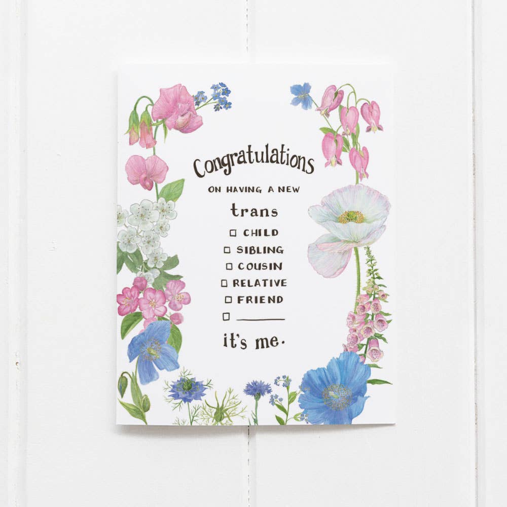 Trans Coming Out Card - LGBTQIA+ Pride Greeting Card