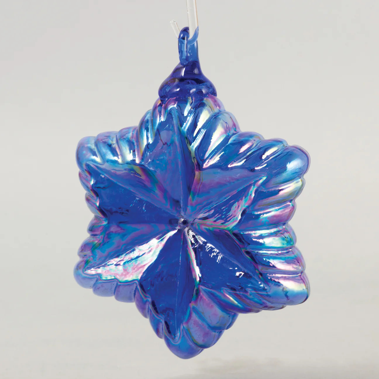 Cobalt Blue Vintage Star Glass Ornament by Glass Eye Studio