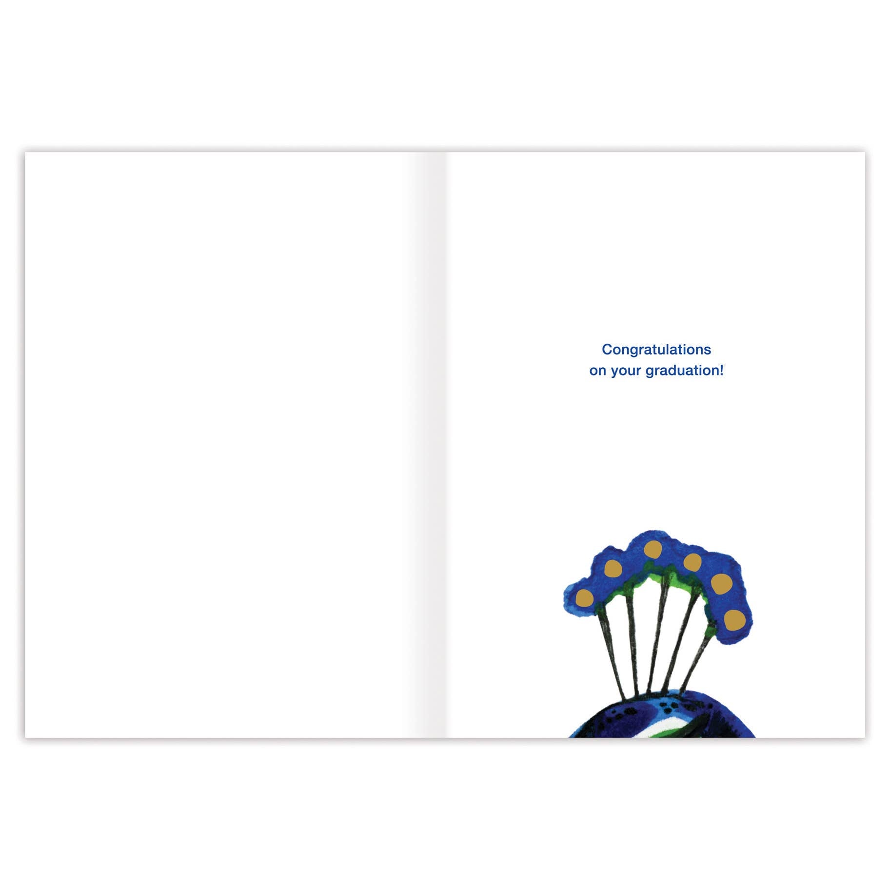 Peacock Graduation Card