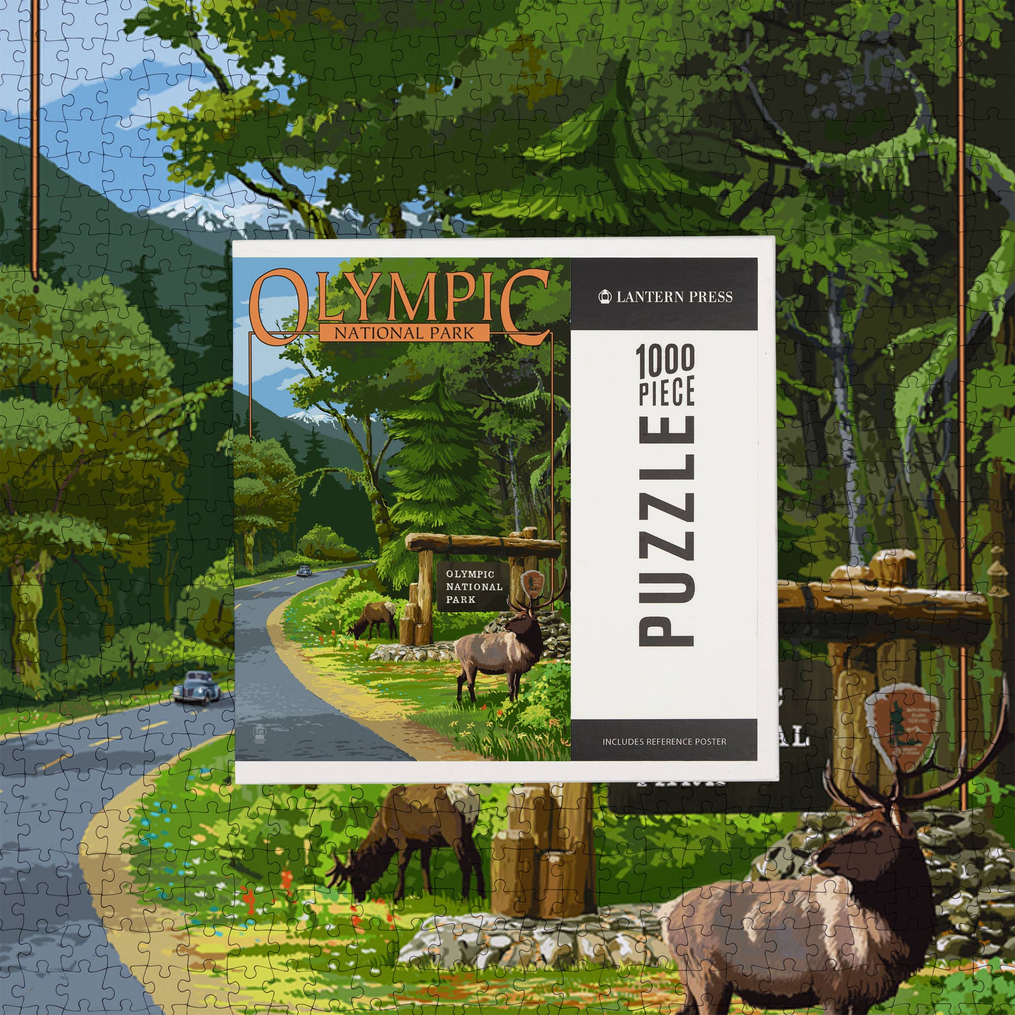 1000 PIECE PUZZLE Olympic National Park, Washington Elk