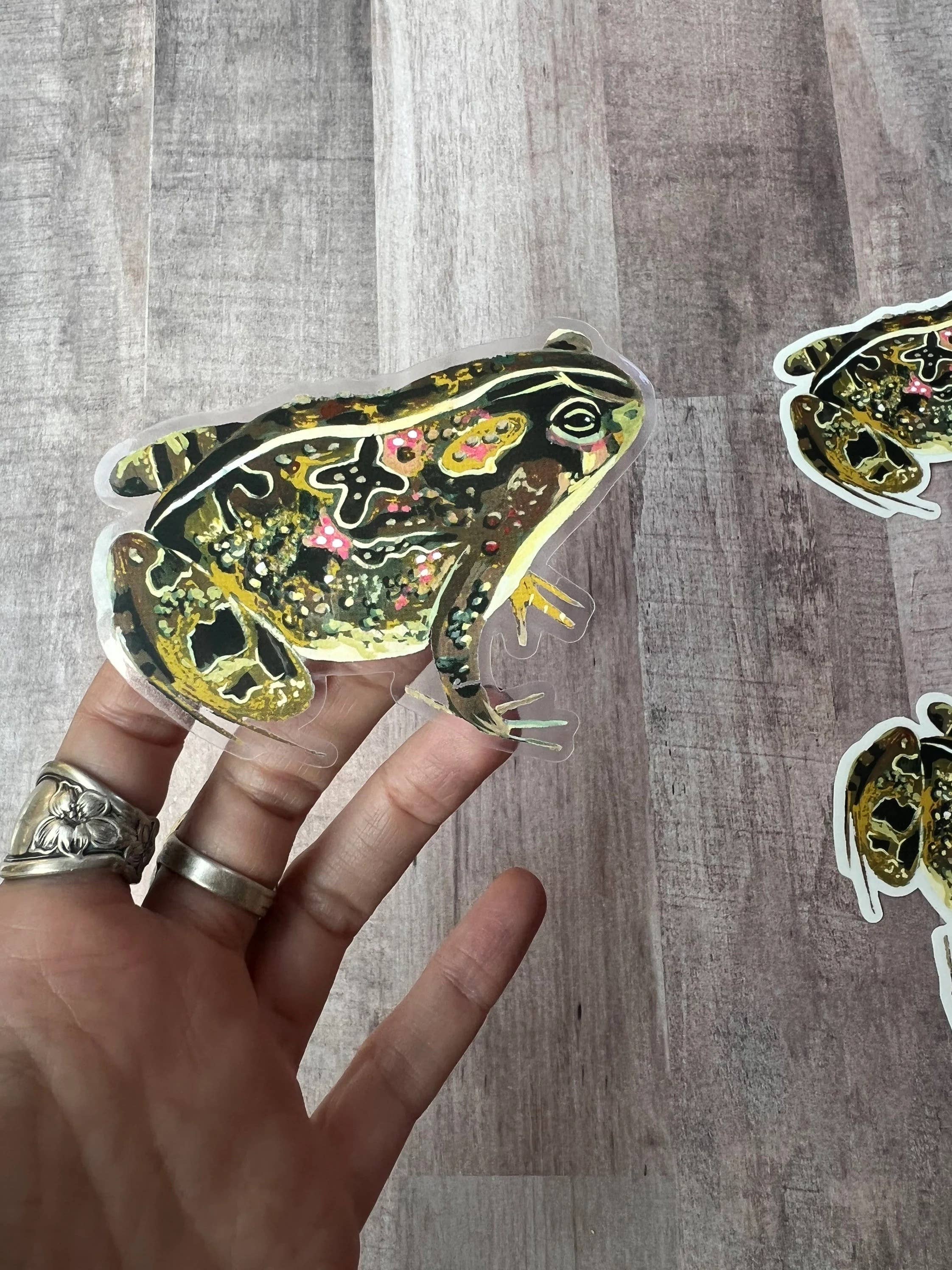 Garden Toad clear matte sticker