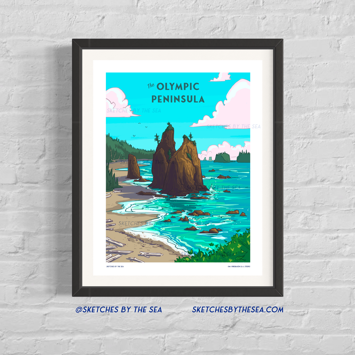 Olympic Peninsula Travel Poster: 11" x 14"