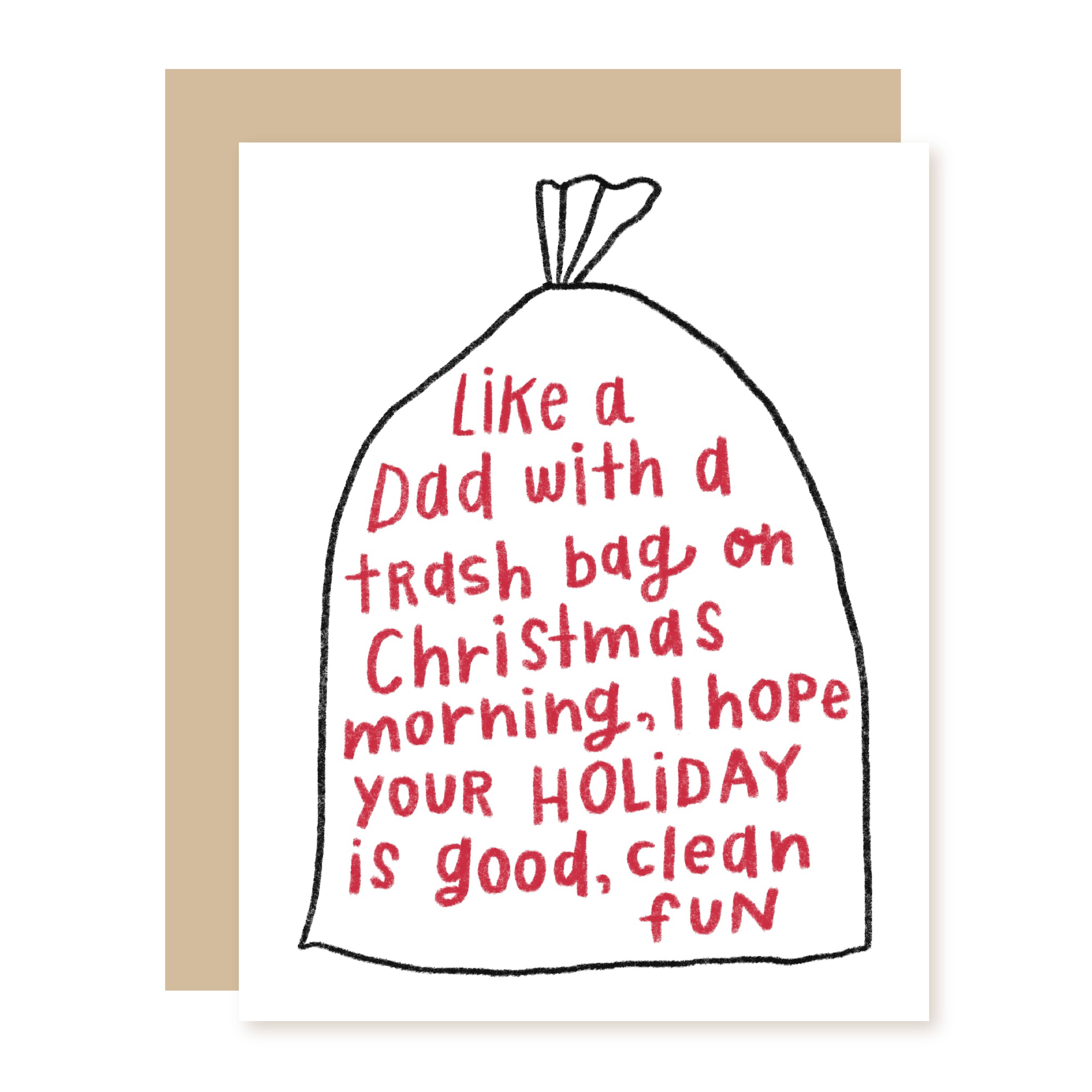 Dad On Christmas Morning Holiday Card