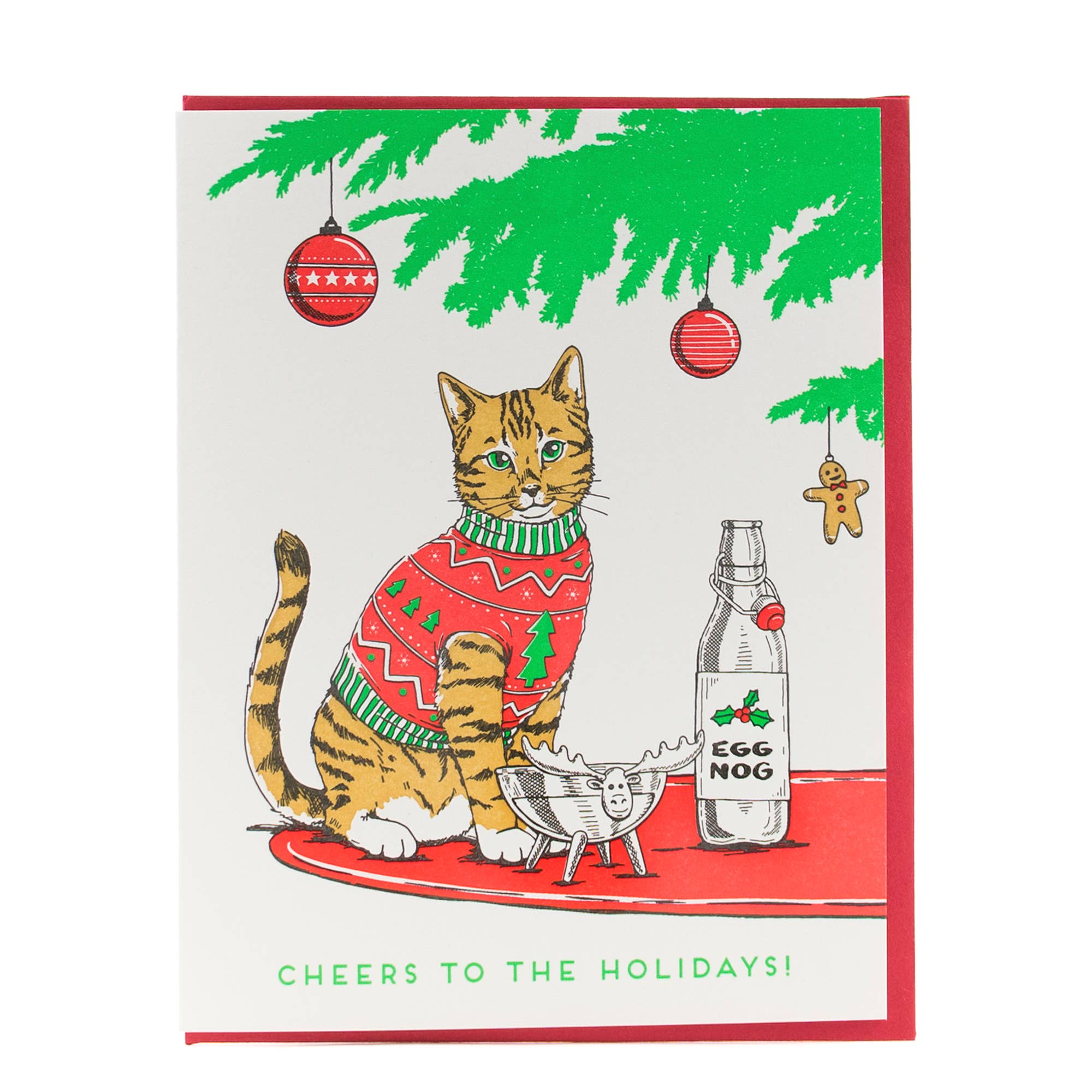 Christmas Sweater Cat Card: Single Card