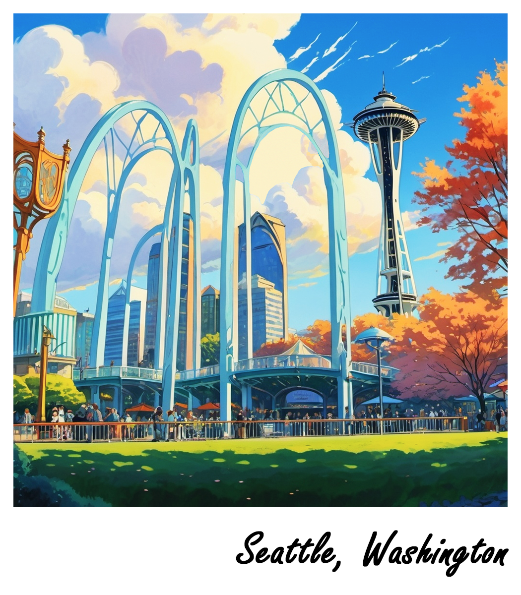 Seattle Center - Holographic Sticker