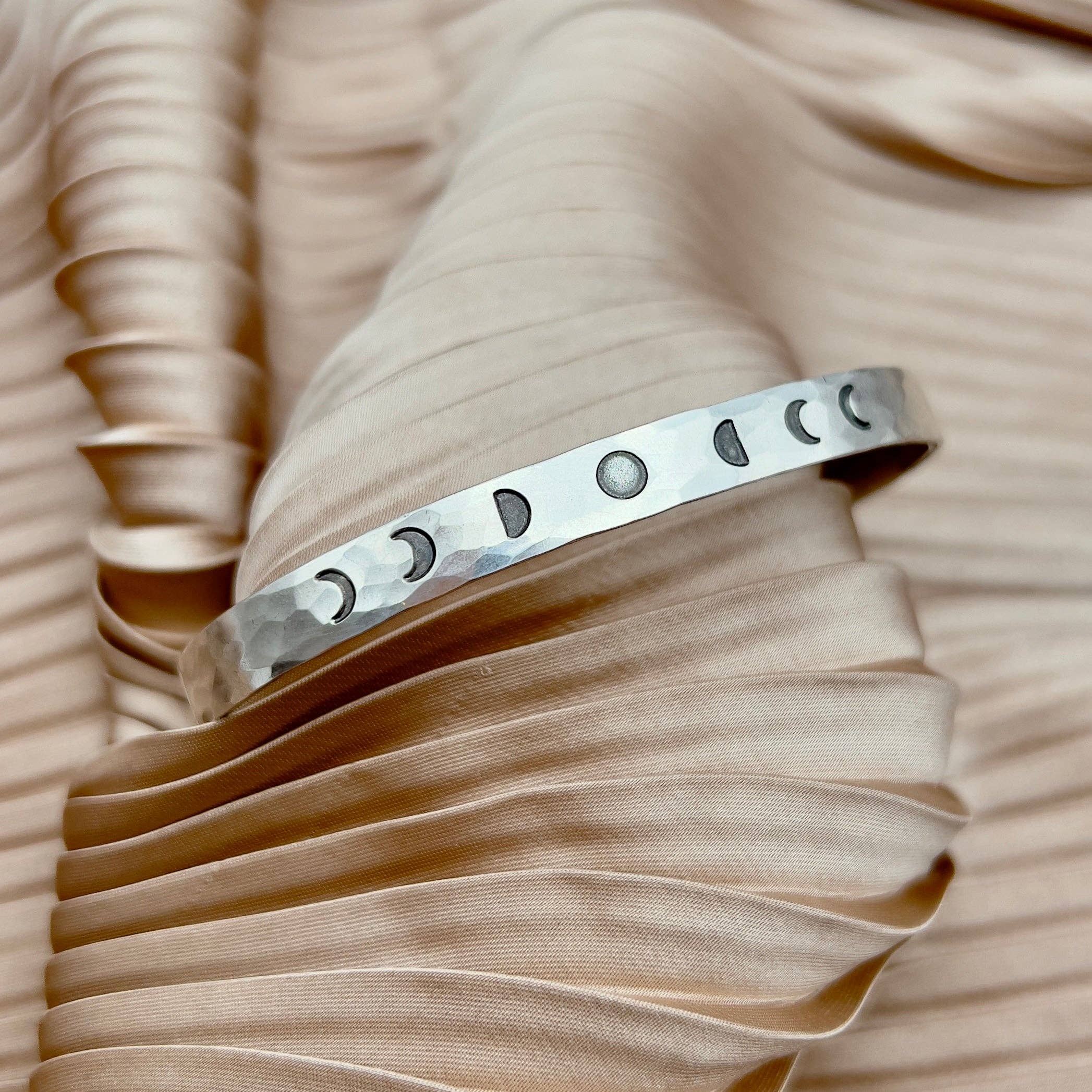 Handmade Celestial Cuff: Silver