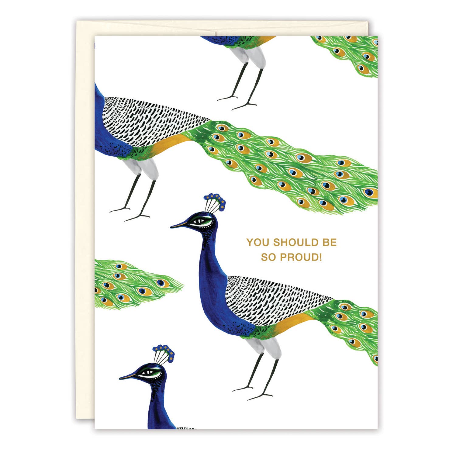 Peacock Graduation Card