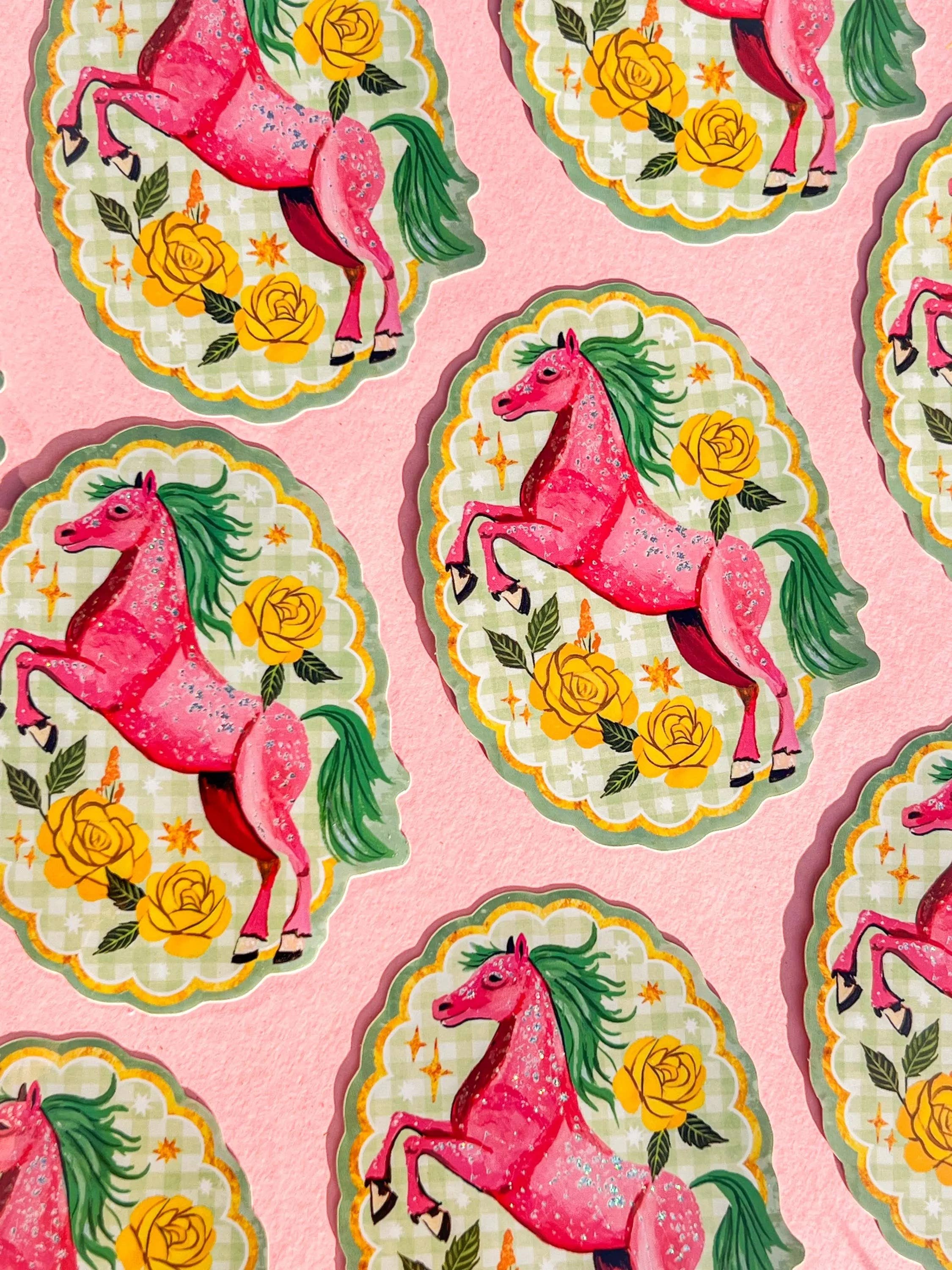 Sparkle Pony Glitter Sticker
