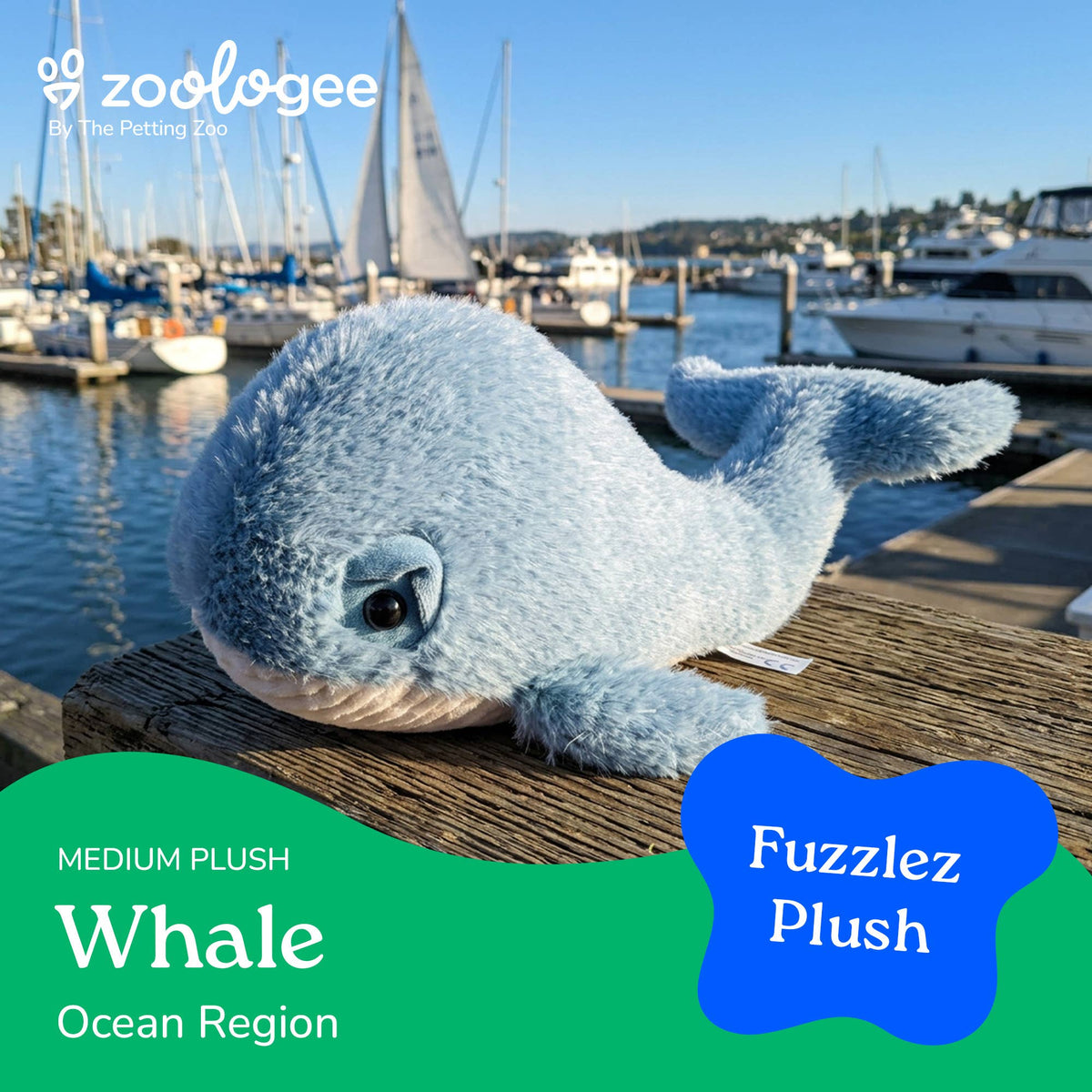 15" (42cm) Sea Fuzzlez Whale Sea Life