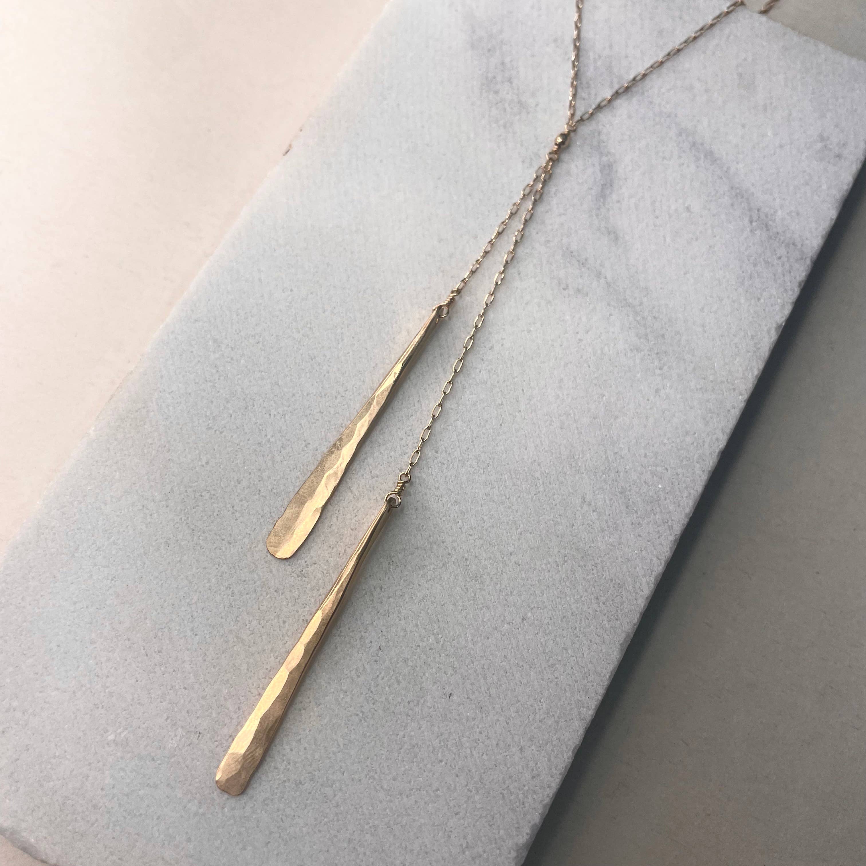 Bolo Paddle Necklace: Sterling Silver