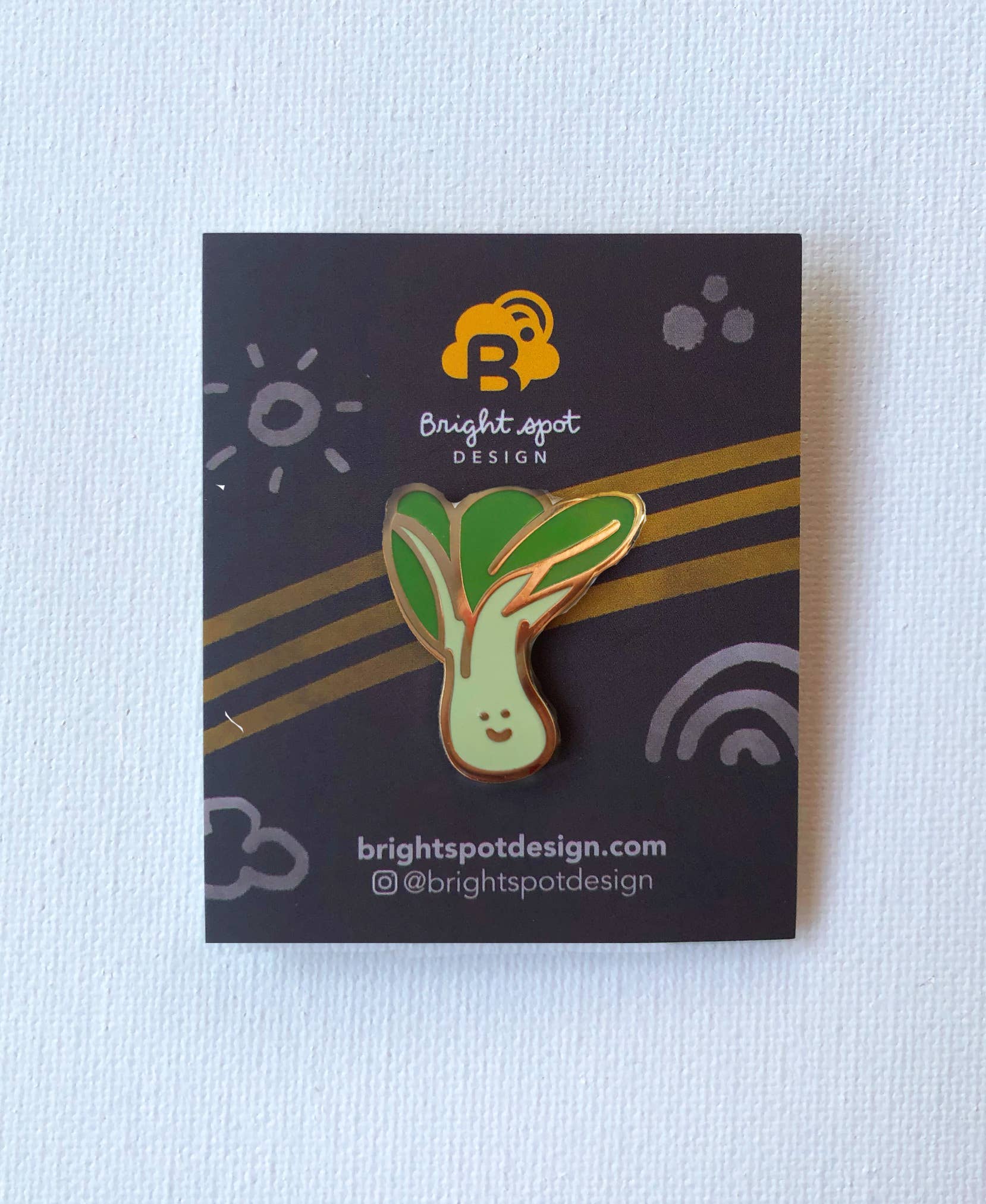 Bok Choy Buddy Enamel Pin