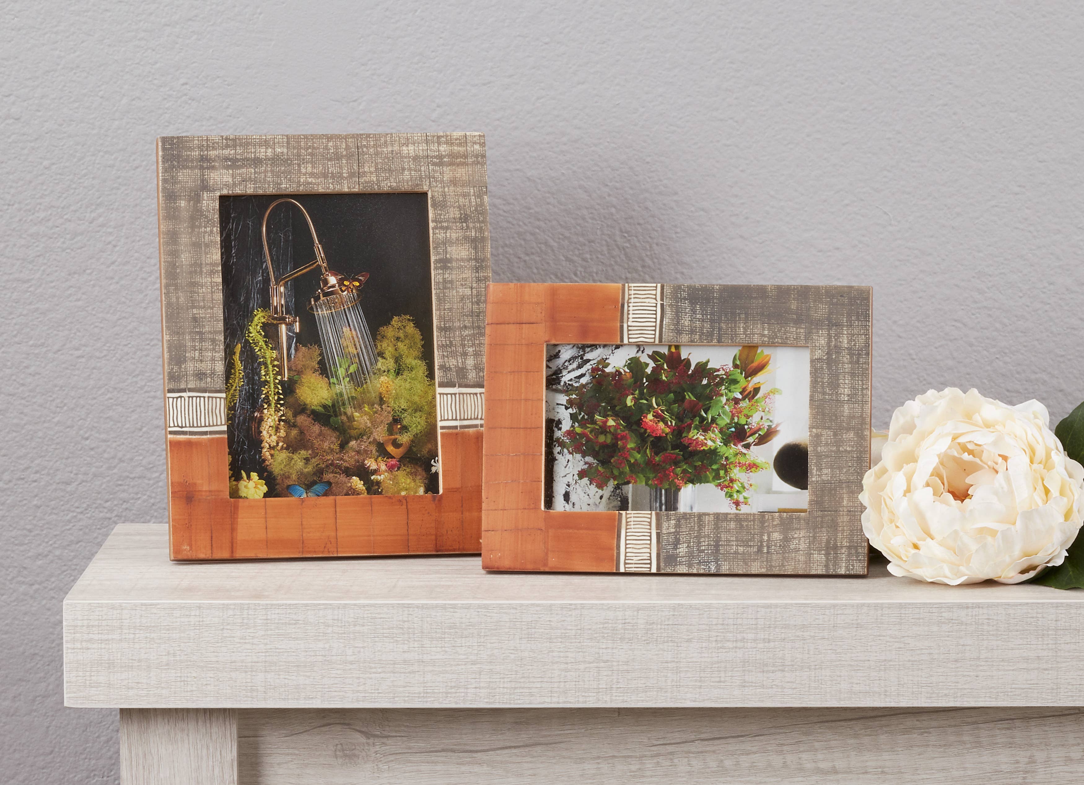 Two-Tone Bone Frame: Multi / 5"x7"